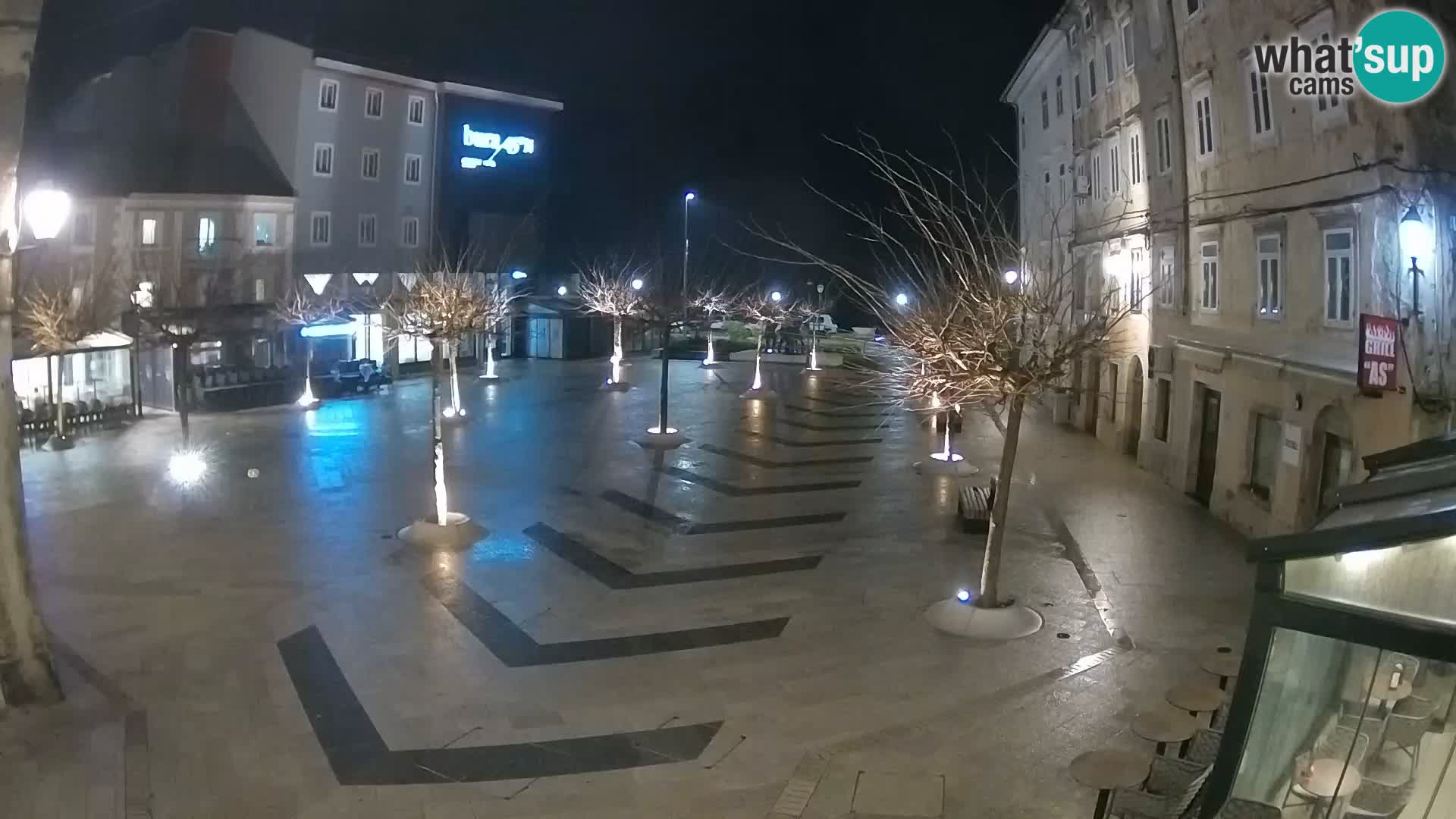 Centro de la ciudad de Senj – plaza Pavlin – Live Cam Dalmacia