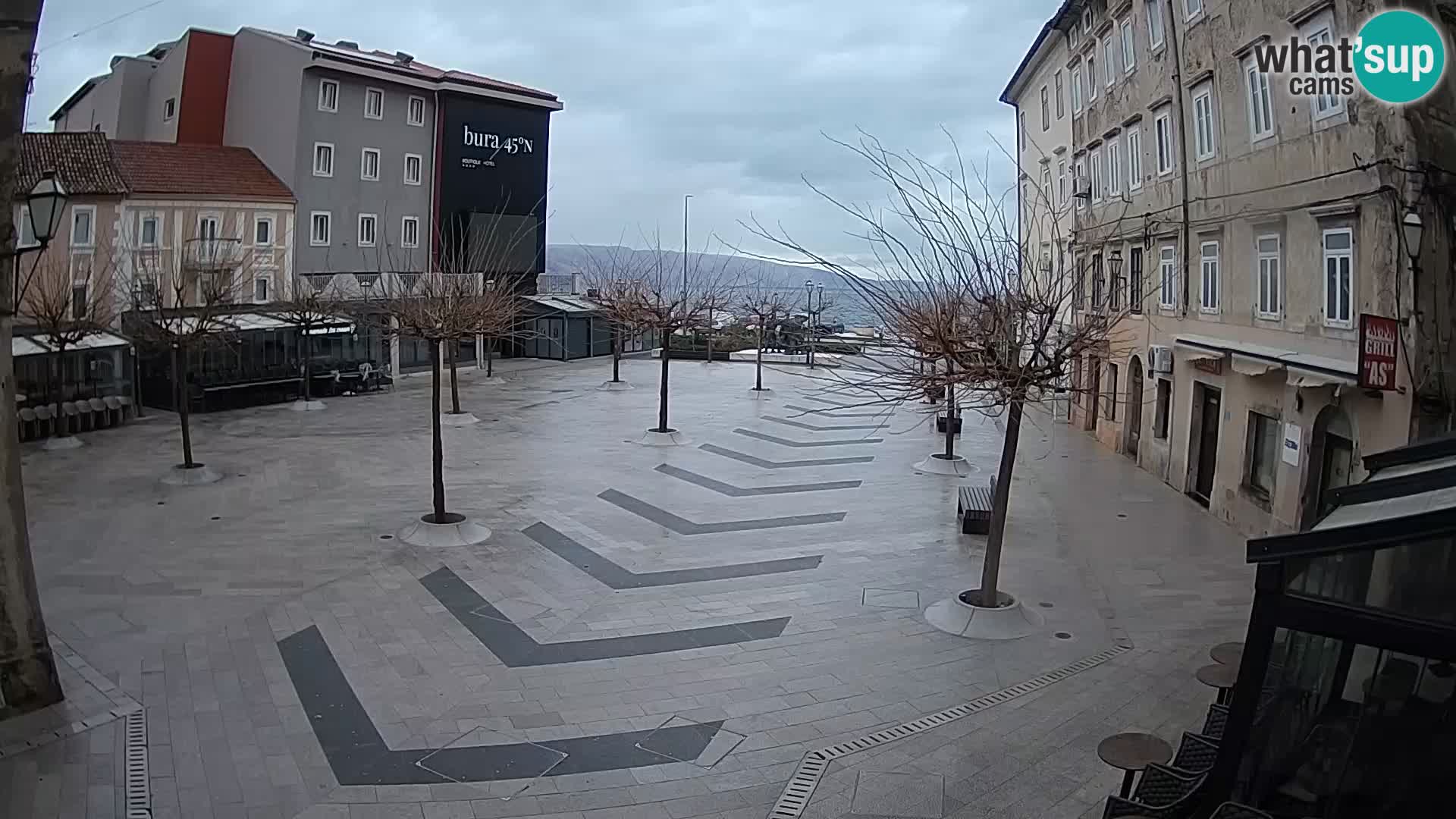 Centro della città di Senj – Piazza Pavlin – Live Cam Dalmazia