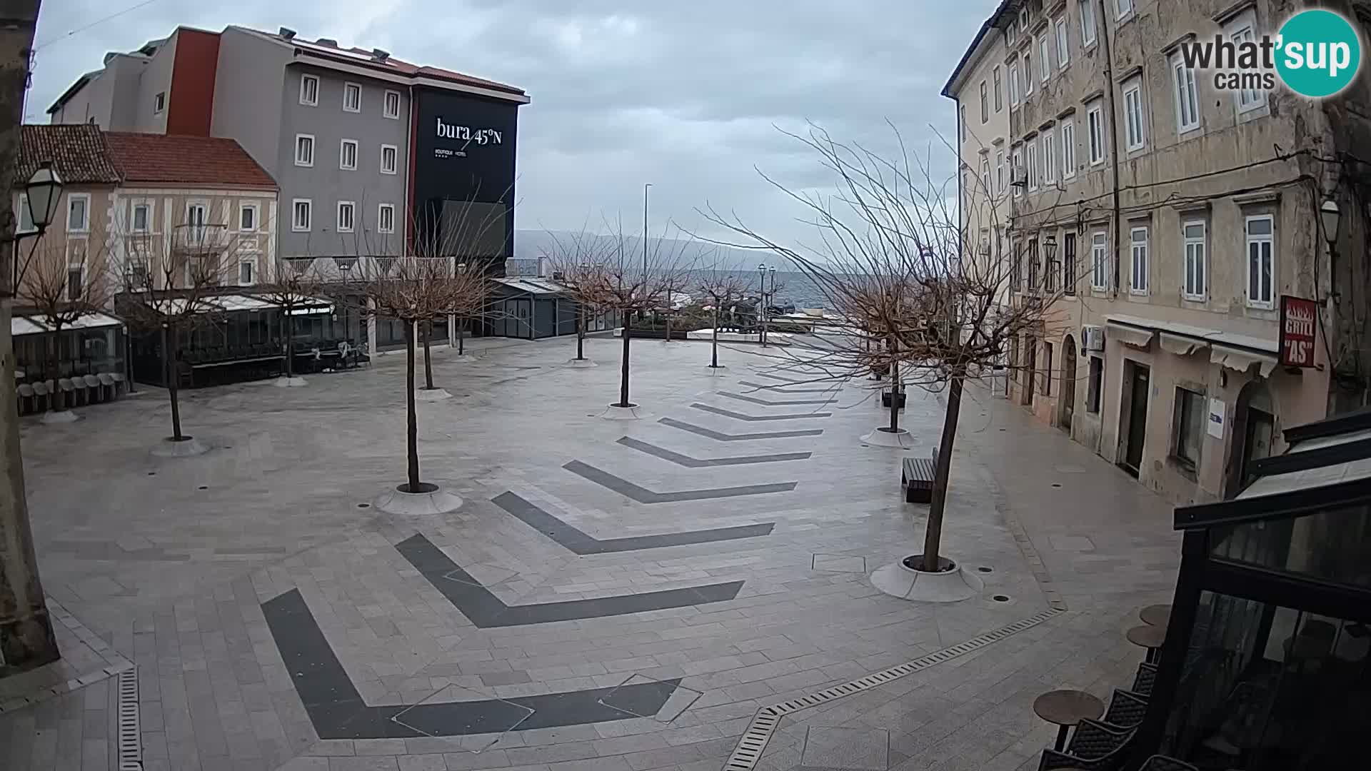 Centre de la ville de Senj – Place Pavlin – Live Cam Dalmatie
