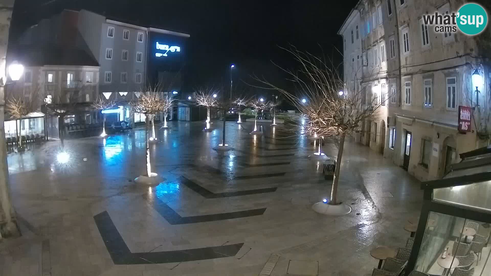 Centre de la ville de Senj – Place Pavlin – Live Cam Dalmatie