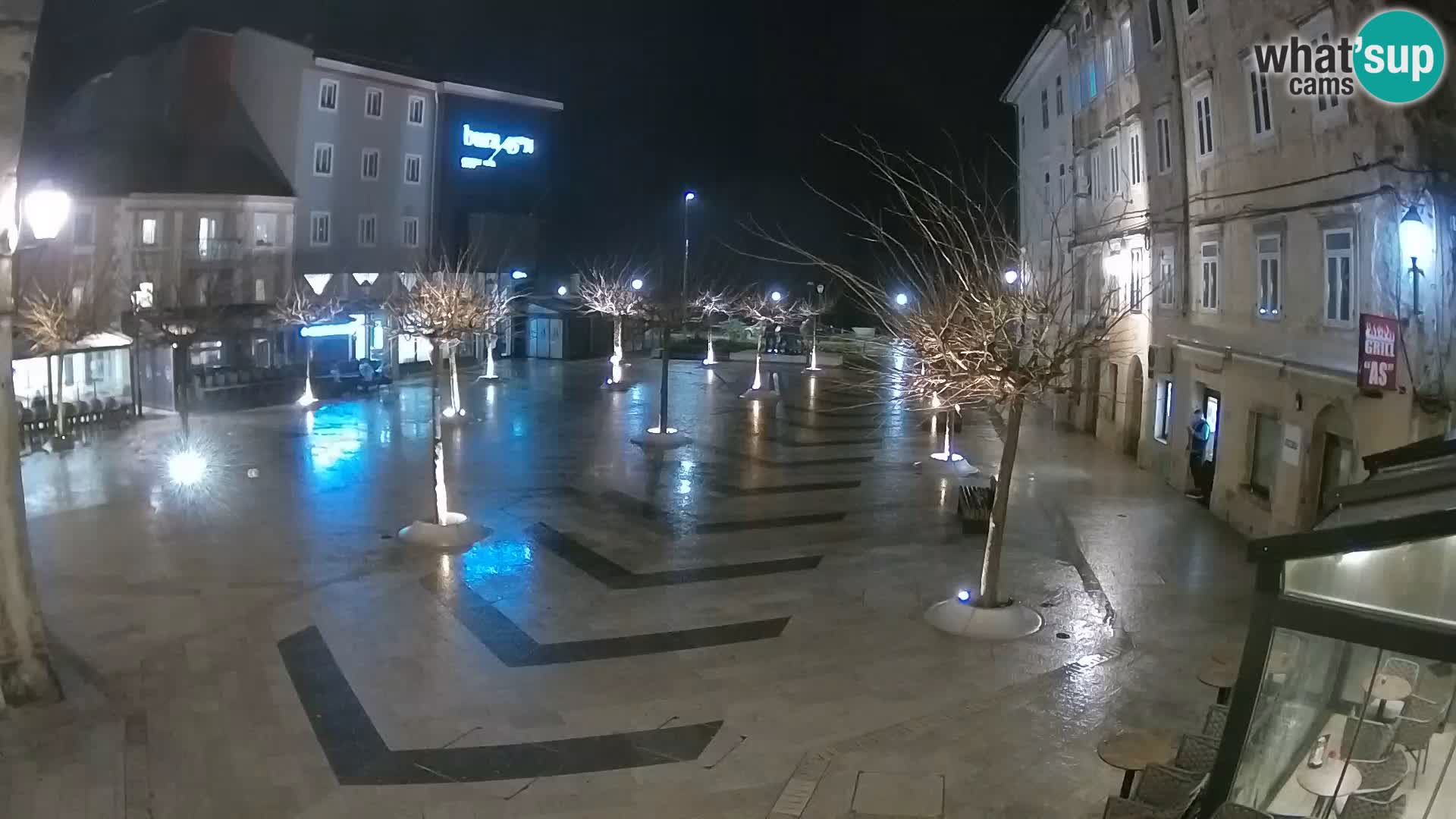 Centro della città di Senj – Piazza Pavlin – Live Cam Dalmazia