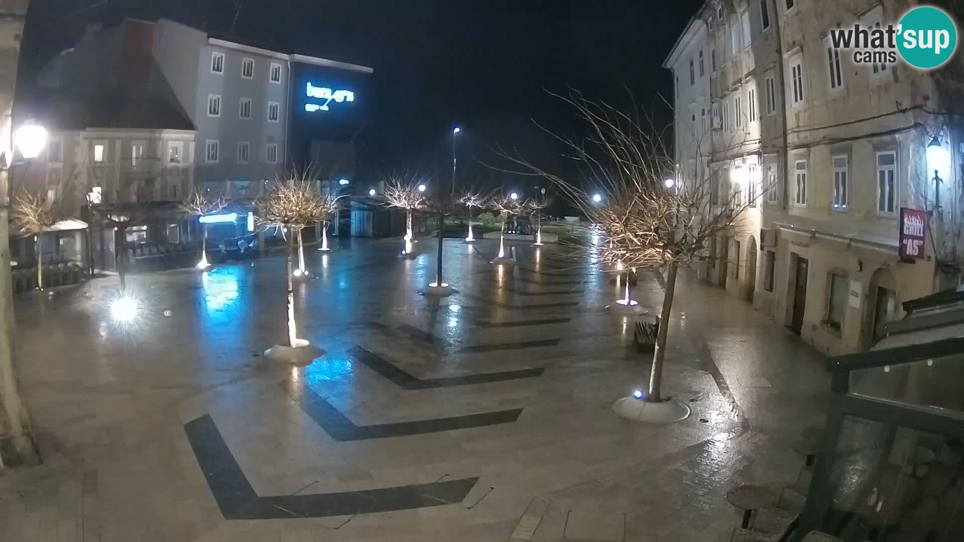 Centro de la ciudad de Senj – plaza Pavlin – Live Cam Dalmacia