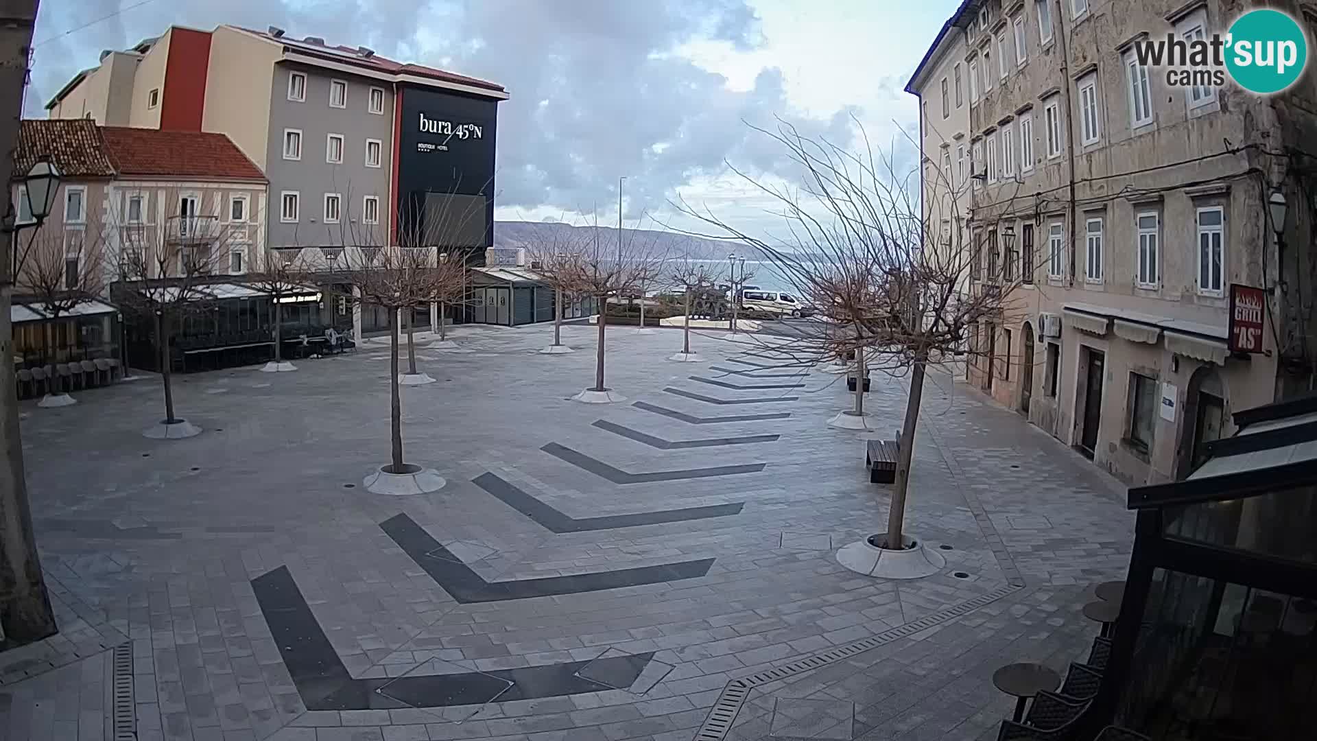 Centro della città di Senj – Piazza Pavlin – Live Cam Dalmazia
