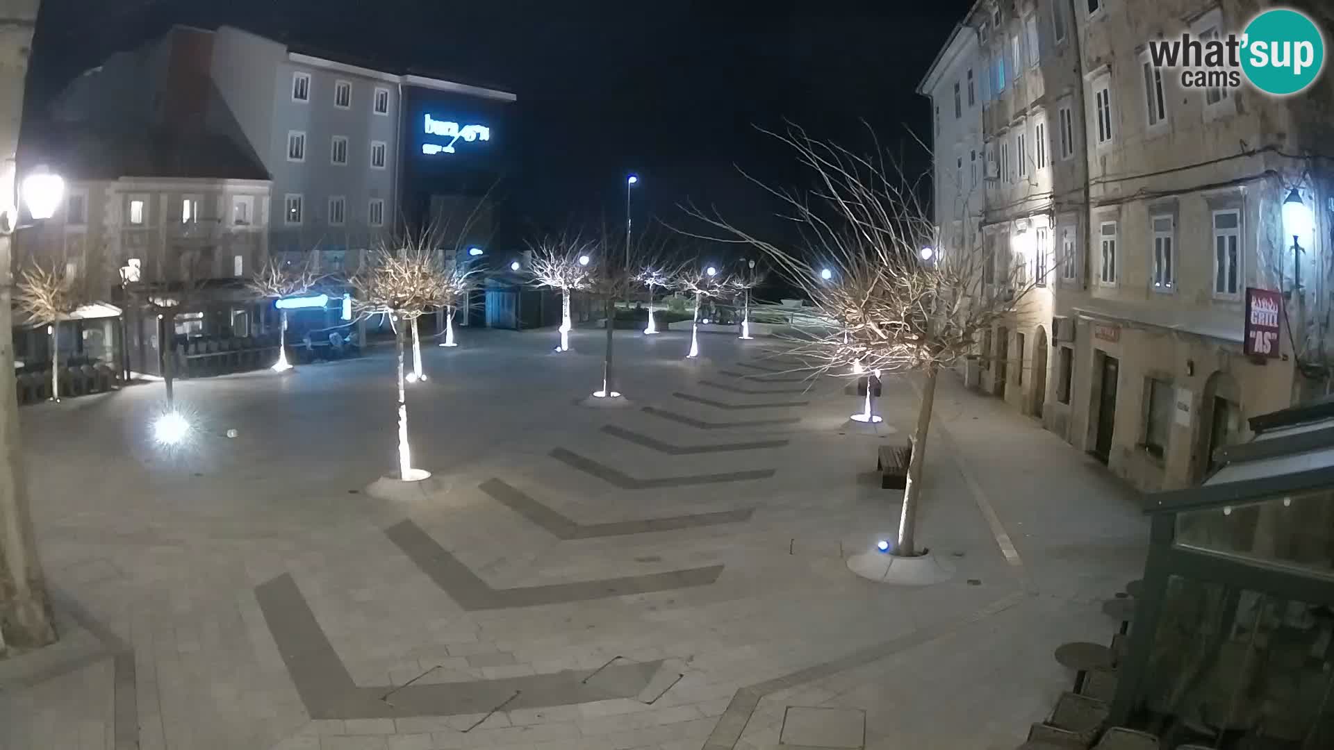Center of Senj city – Pavlin square – Live Cam Dalmatia