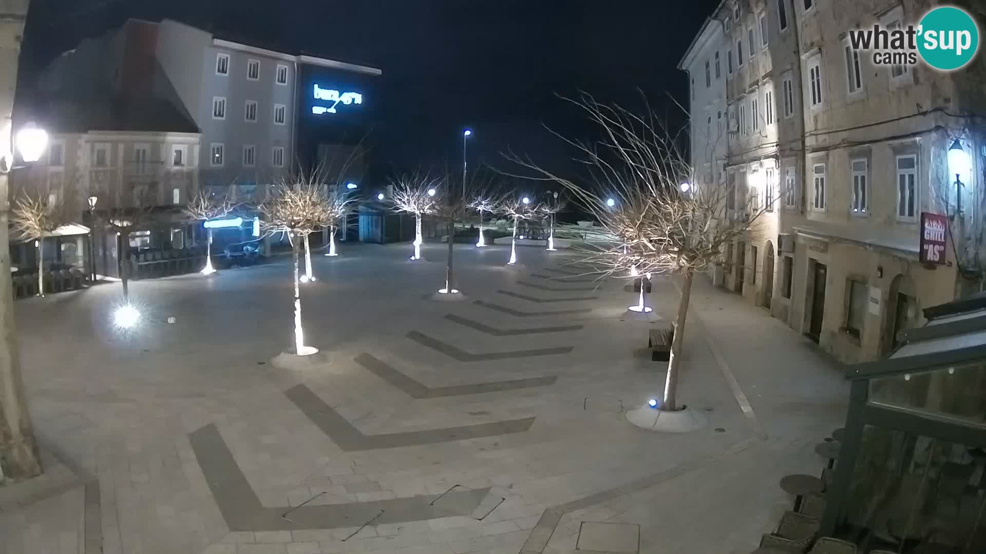 Centro della città di Senj – Piazza Pavlin – Live Cam Dalmazia
