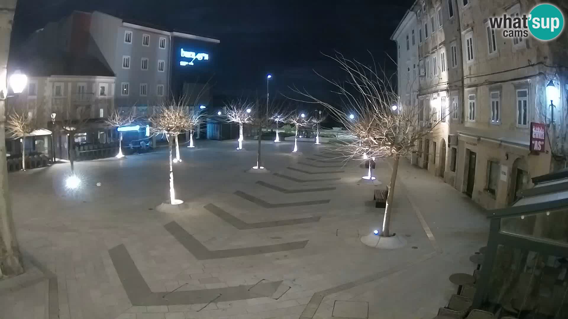 Centro della città di Senj – Piazza Pavlin – Live Cam Dalmazia