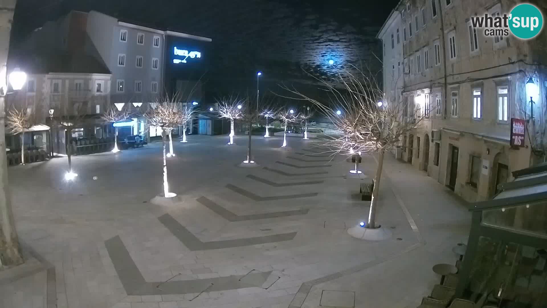 Center of Senj city – Pavlin square – Live Cam Dalmatia