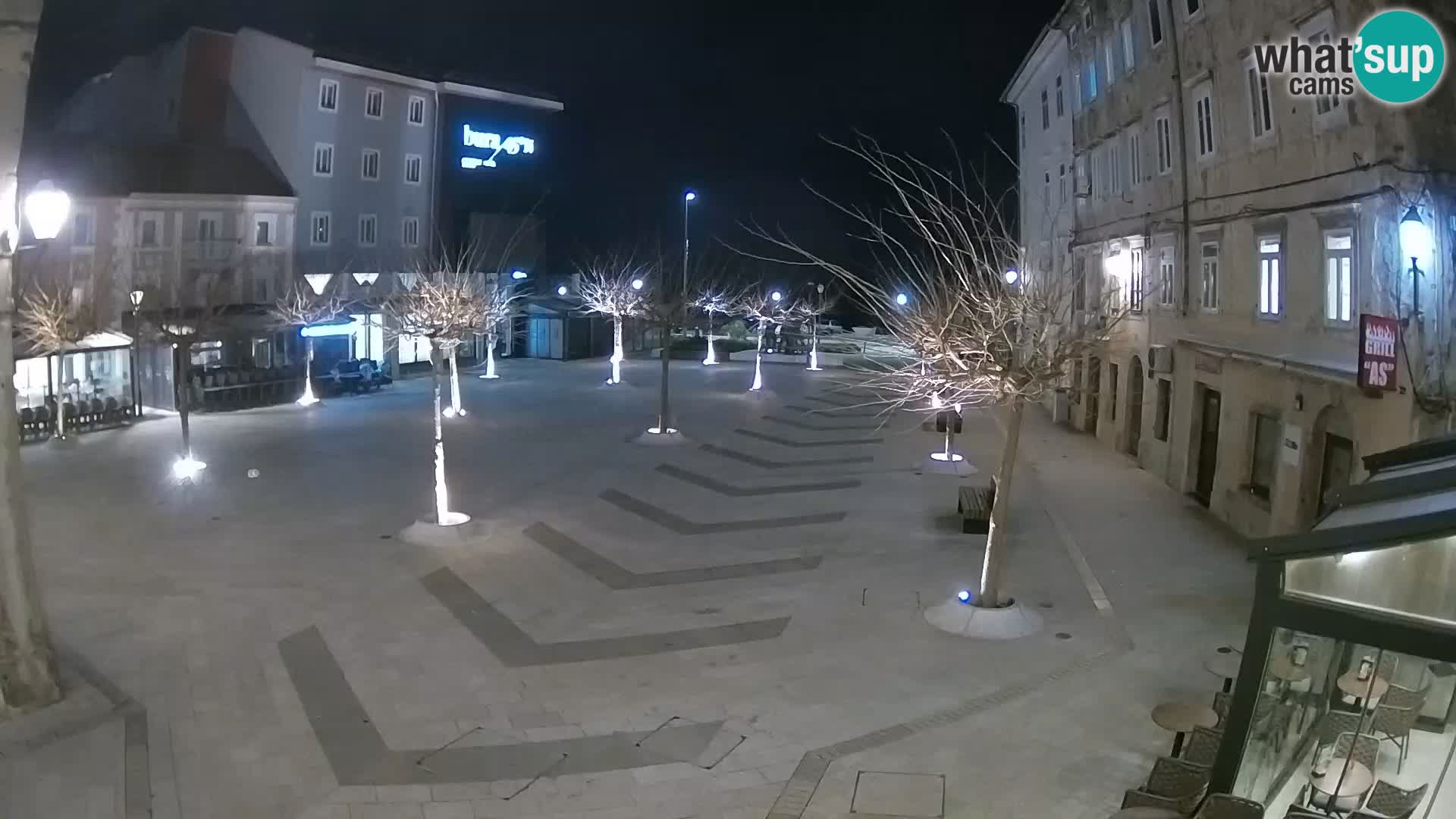 Centre de la ville de Senj – Place Pavlin – Live Cam Dalmatie