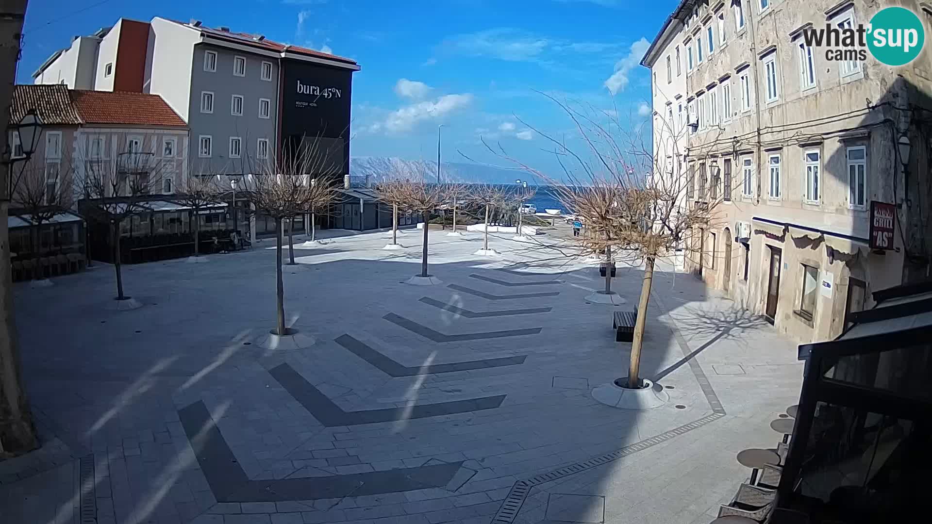 Centro della città di Senj – Piazza Pavlin – Live Cam Dalmazia