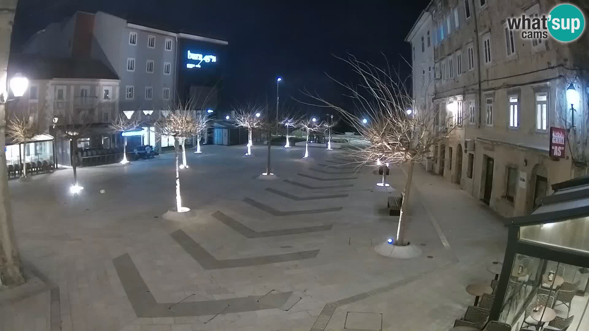 Centre de la ville de Senj – Place Pavlin – Live Cam Dalmatie