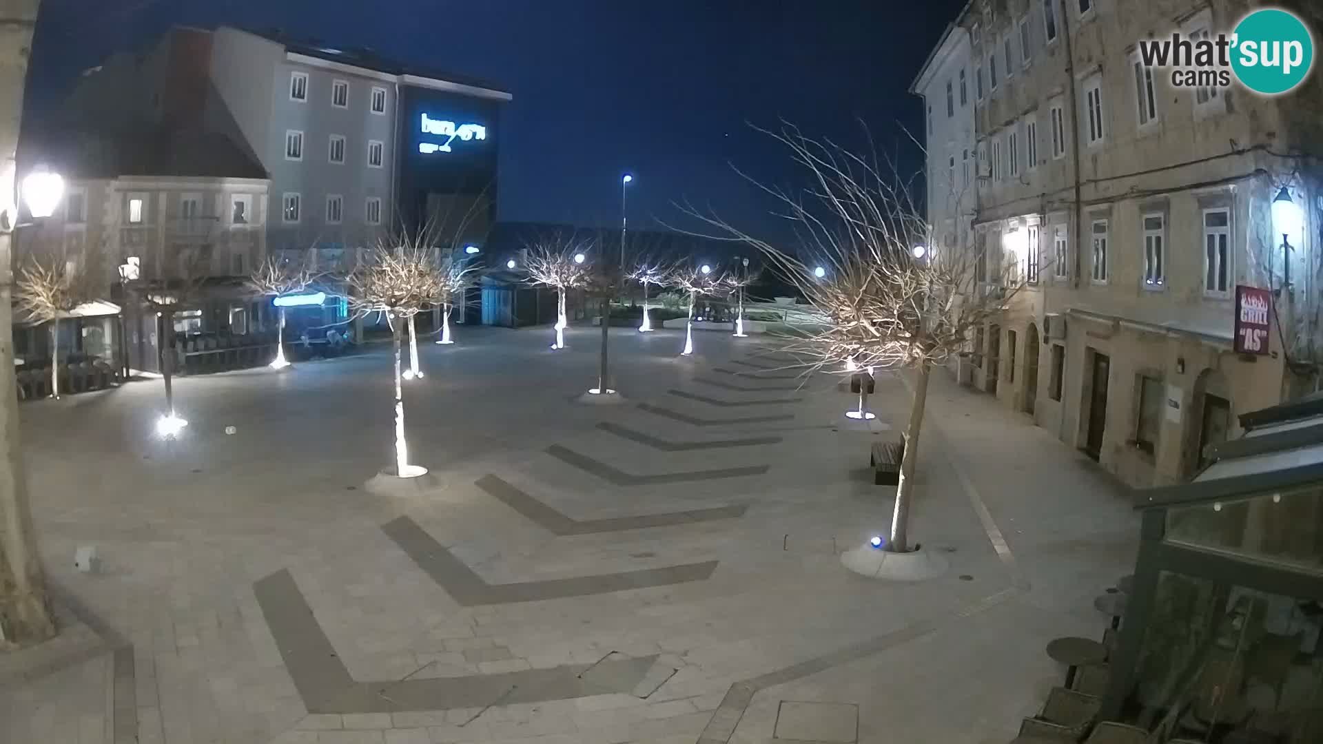 Centro della città di Senj – Piazza Pavlin – Live Cam Dalmazia