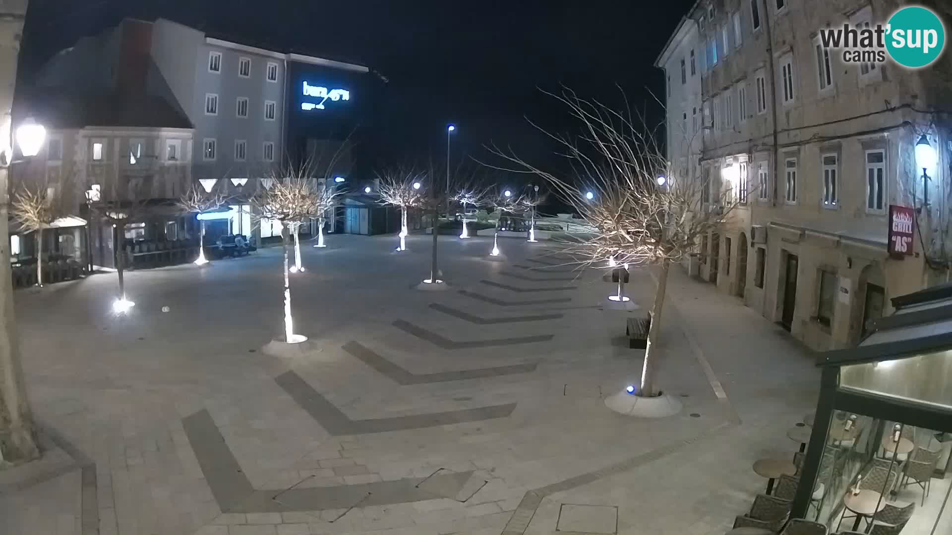 Centro della città di Senj – Piazza Pavlin – Live Cam Dalmazia