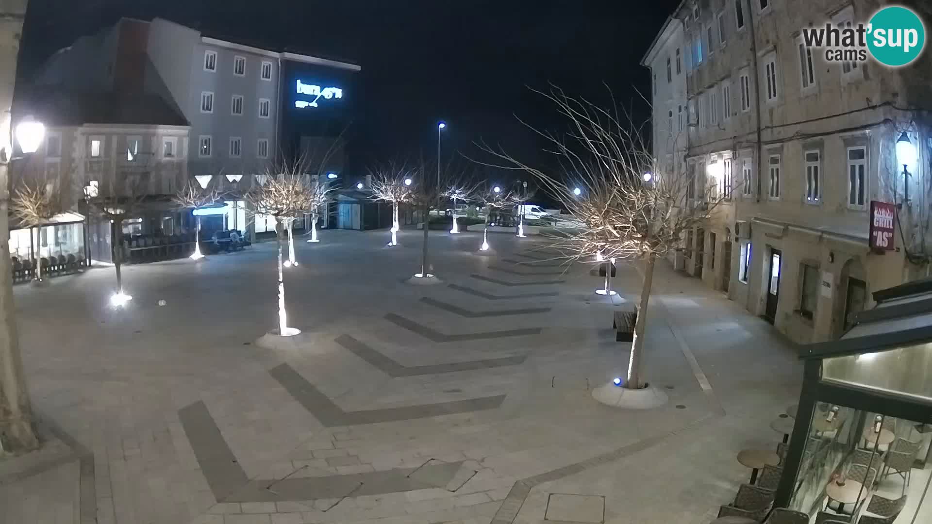Centre de la ville de Senj – Place Pavlin – Live Cam Dalmatie