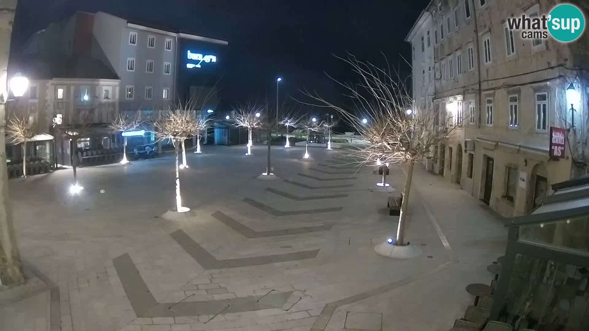 Center of Senj city – Pavlin square – Live Cam Dalmatia