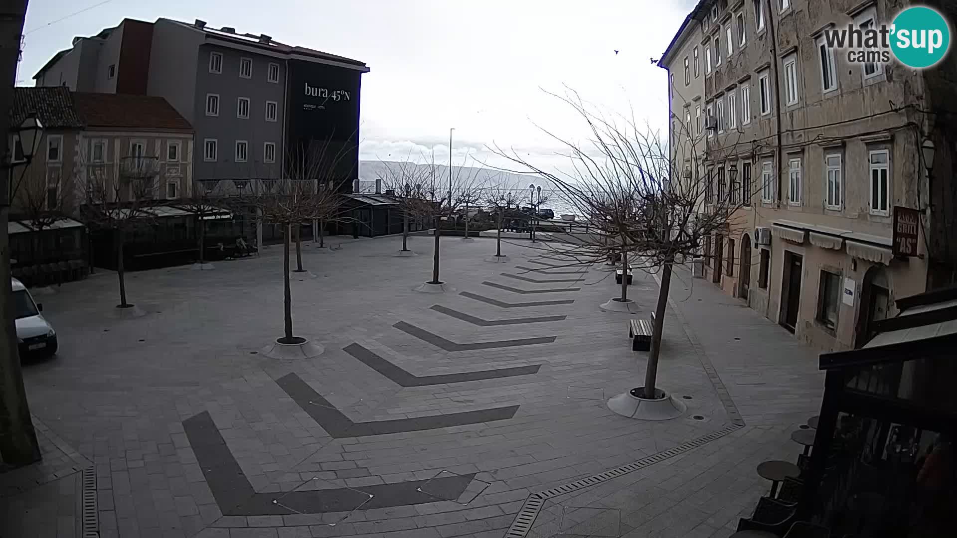 Centro della città di Senj – Piazza Pavlin – Live Cam Dalmazia