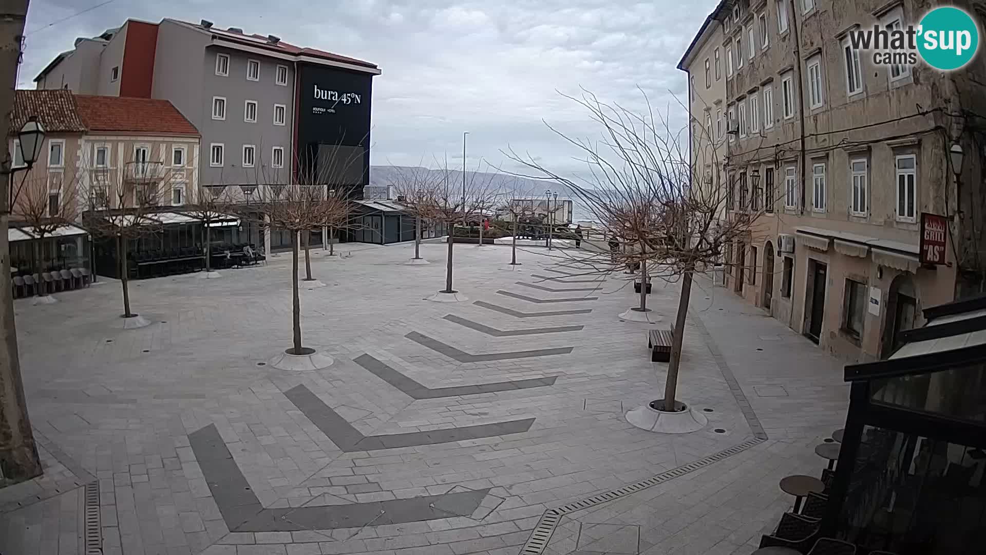 Centre de la ville de Senj – Place Pavlin – Live Cam Dalmatie