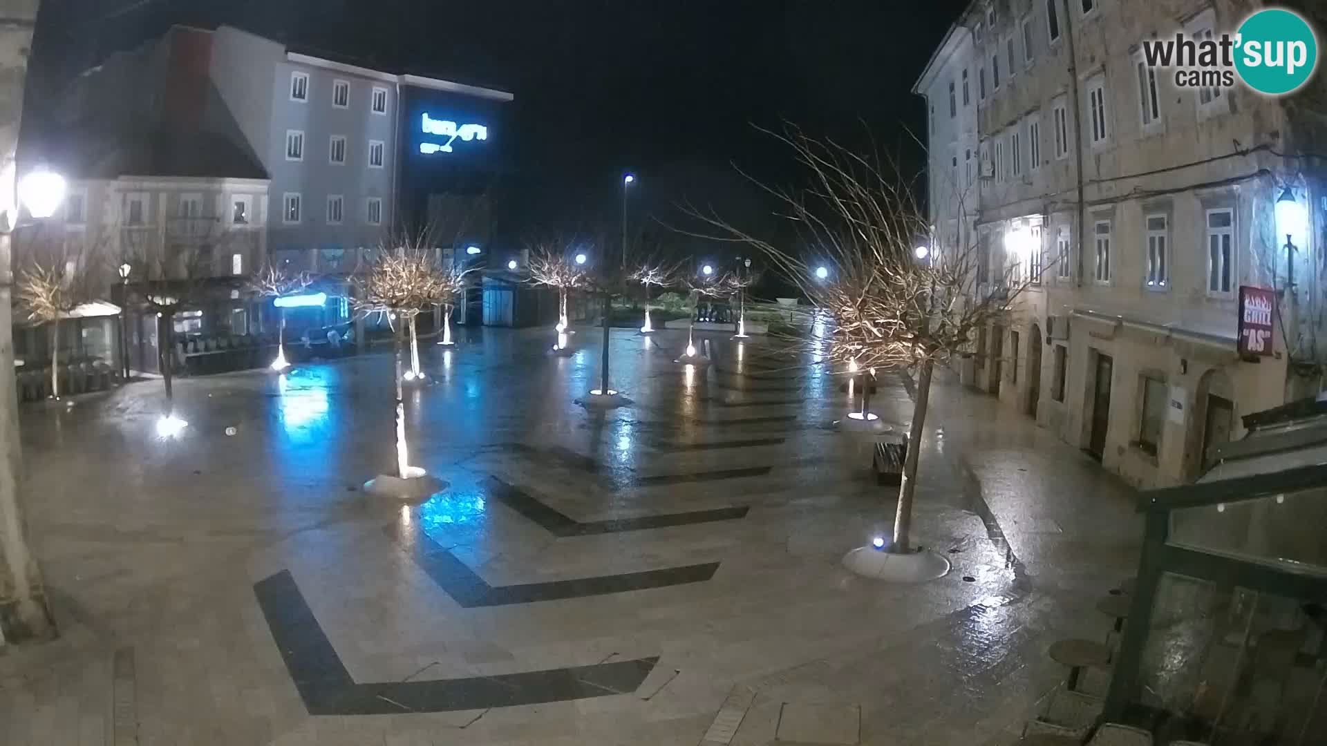 Centro della città di Senj – Piazza Pavlin – Live Cam Dalmazia