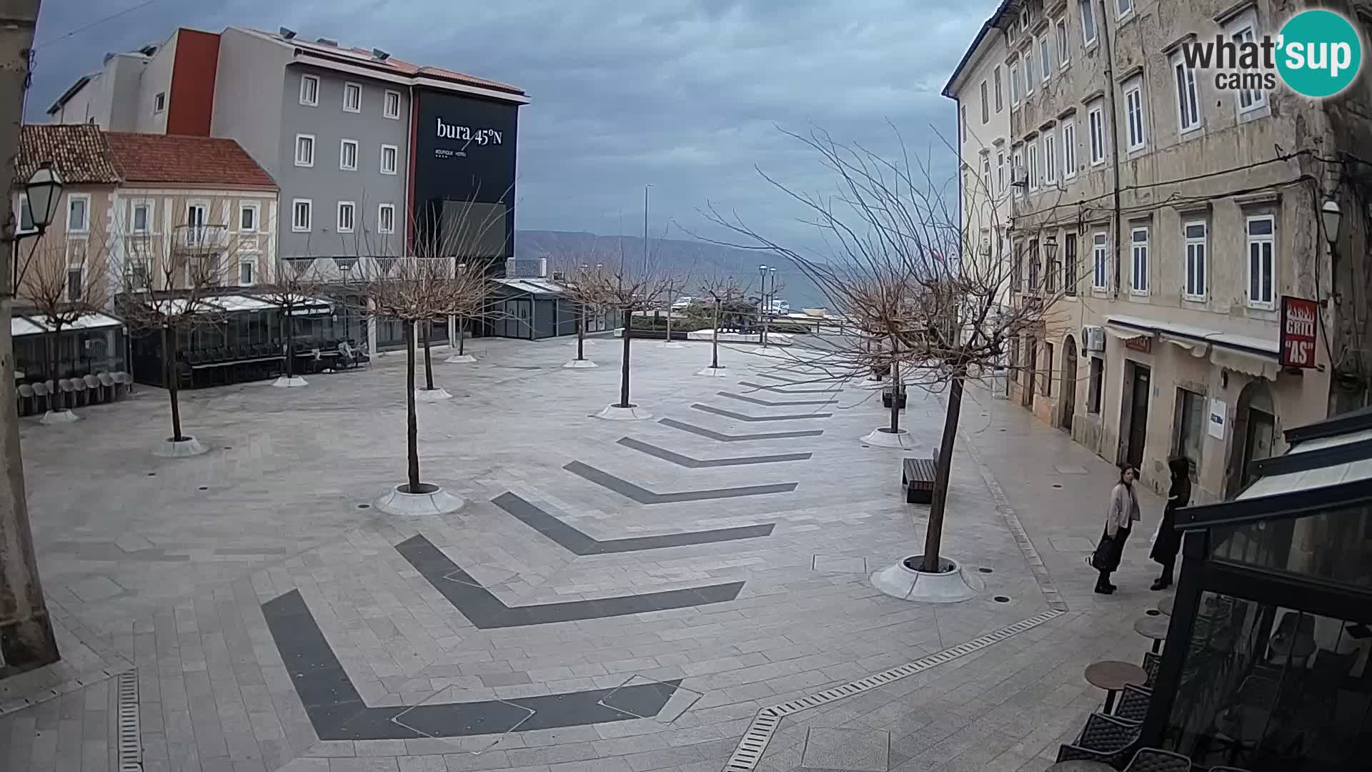 Centro della città di Senj – Piazza Pavlin – Live Cam Dalmazia