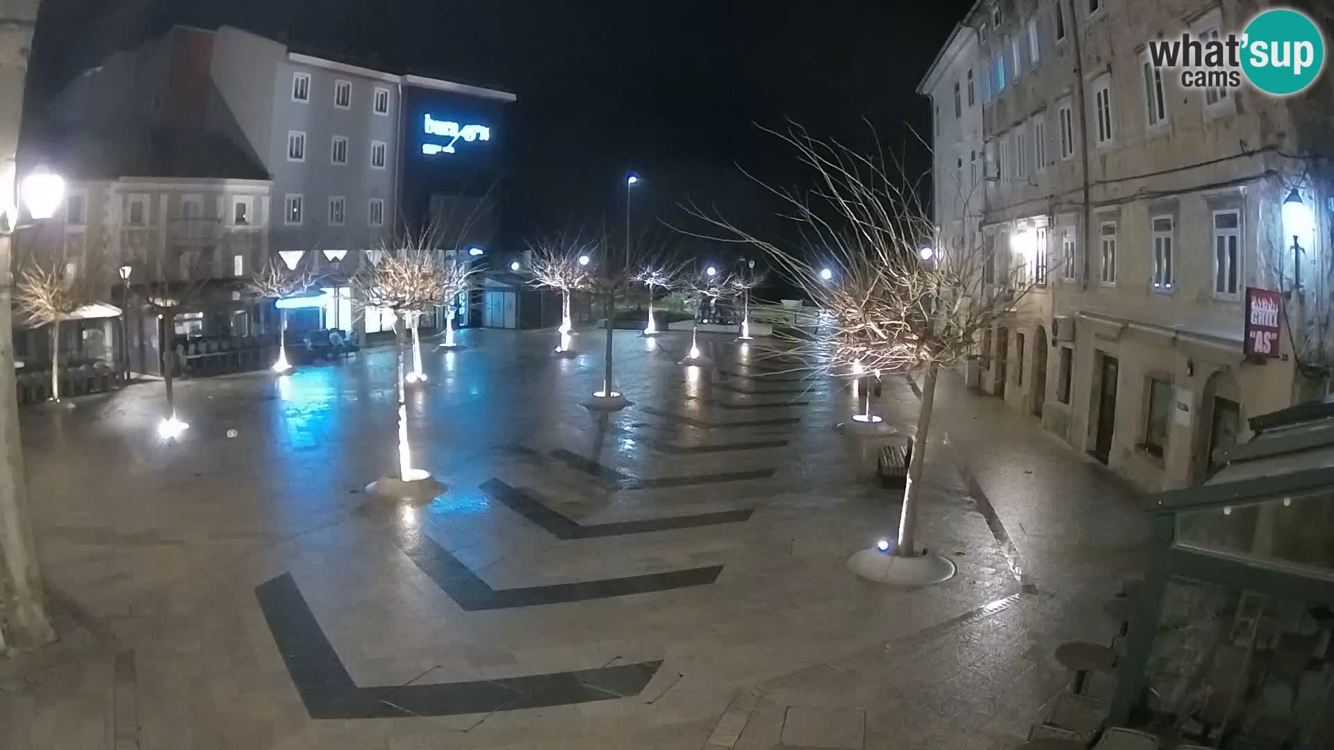 Centro de la ciudad de Senj – plaza Pavlin – Live Cam Dalmacia