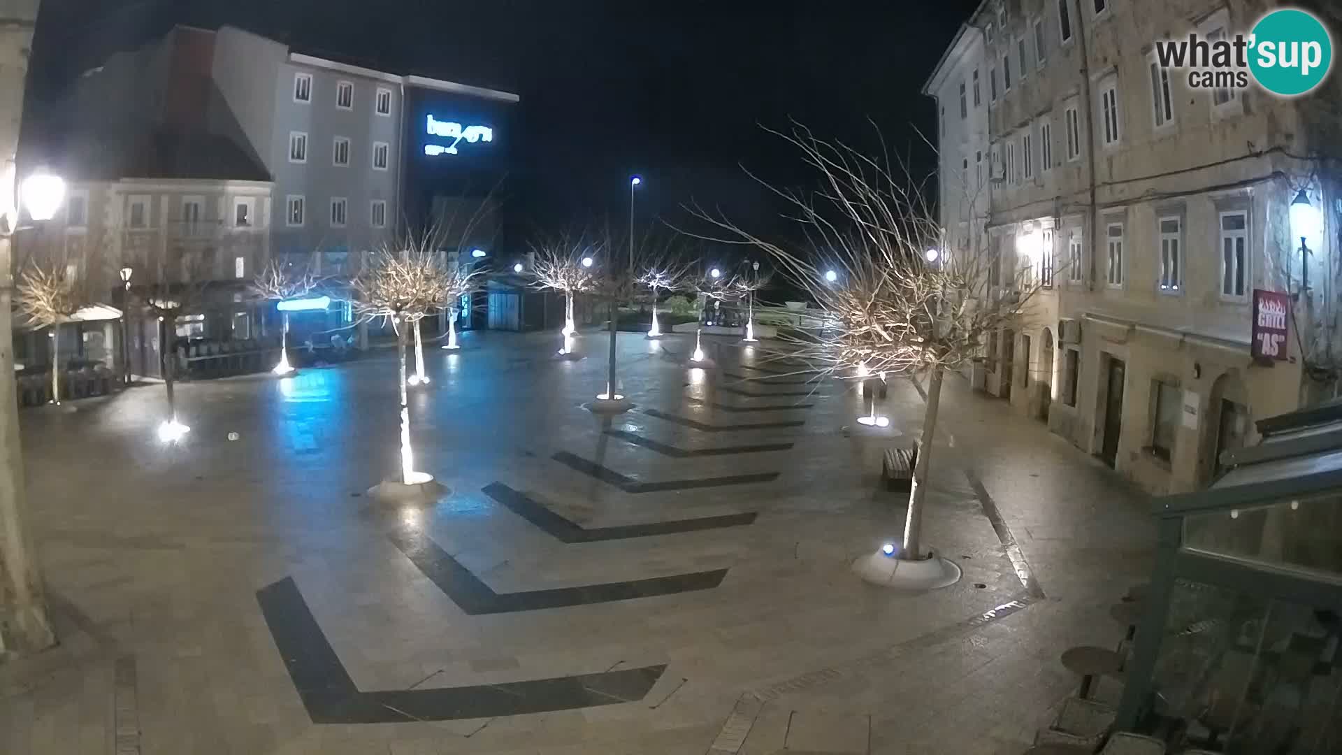 Centro de la ciudad de Senj – plaza Pavlin – Live Cam Dalmacia