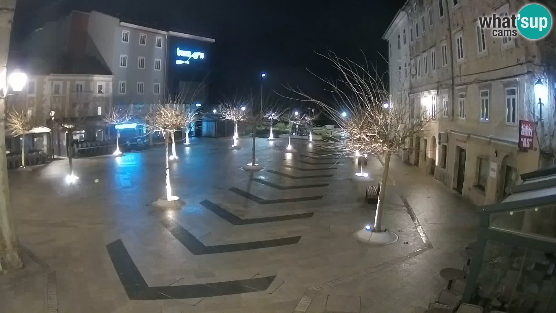 Centre de la ville de Senj – Place Pavlin – Live Cam Dalmatie