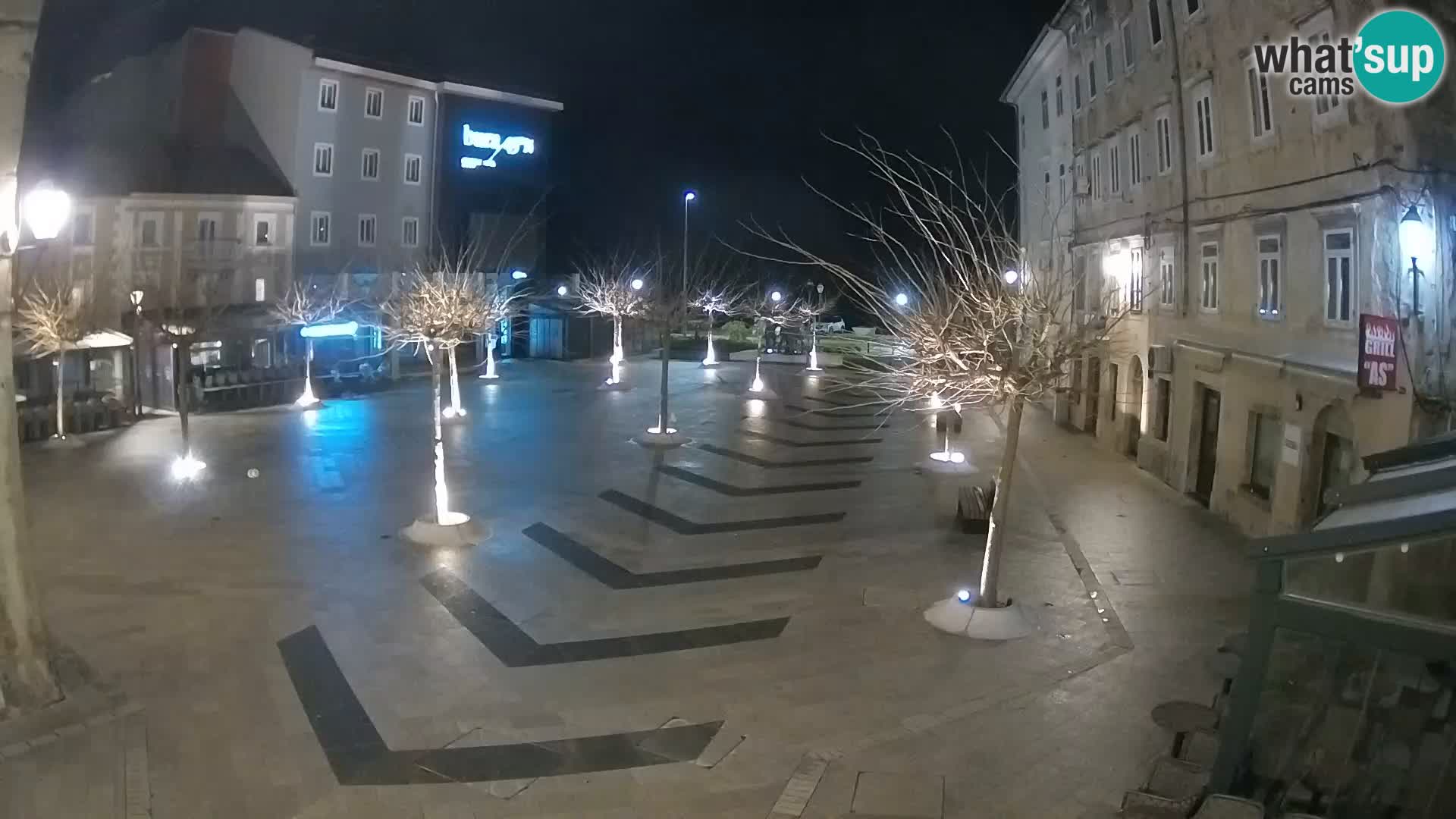 Centro della città di Senj – Piazza Pavlin – Live Cam Dalmazia