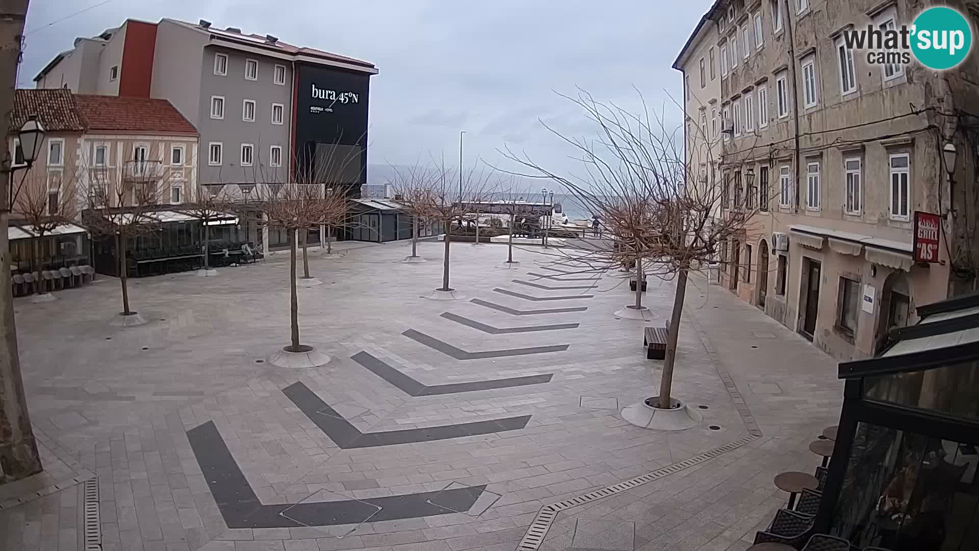 Centro della città di Senj – Piazza Pavlin – Live Cam Dalmazia