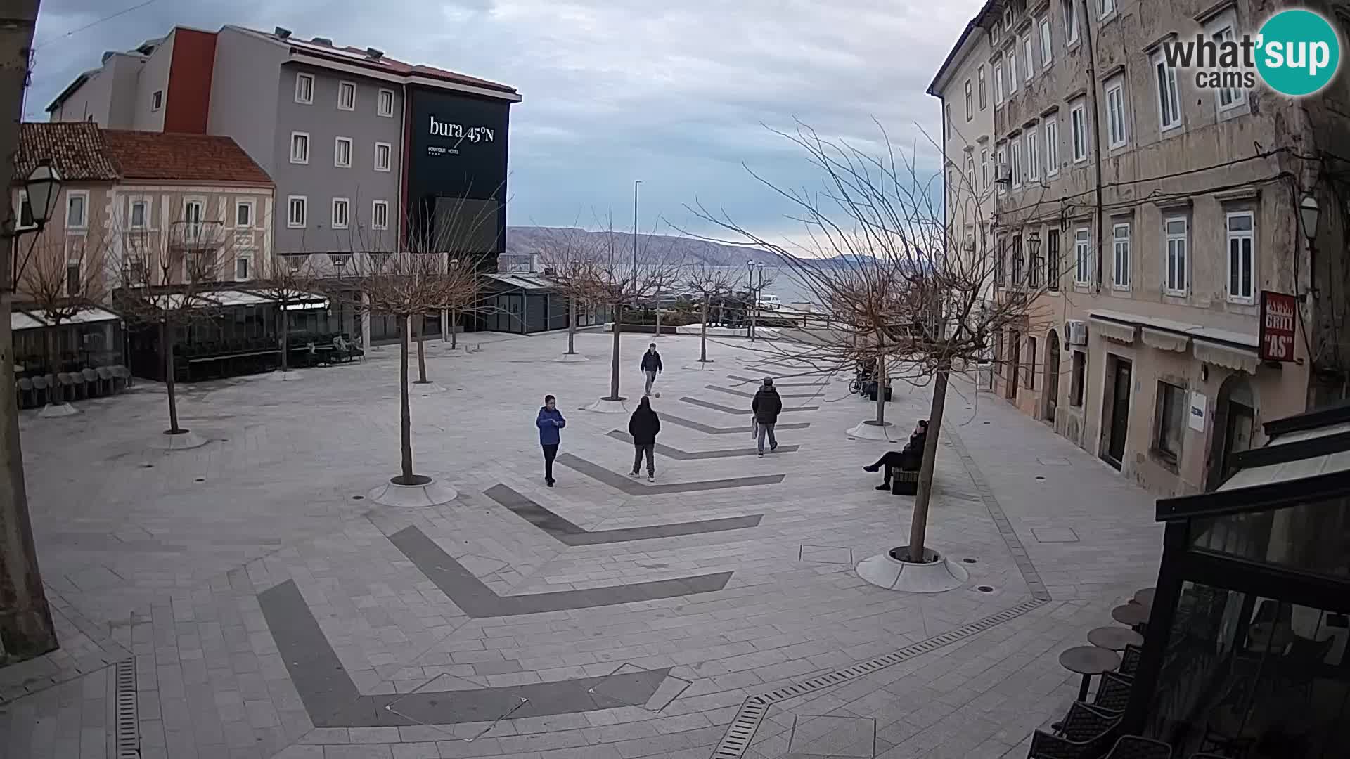 Centro della città di Senj – Piazza Pavlin – Live Cam Dalmazia
