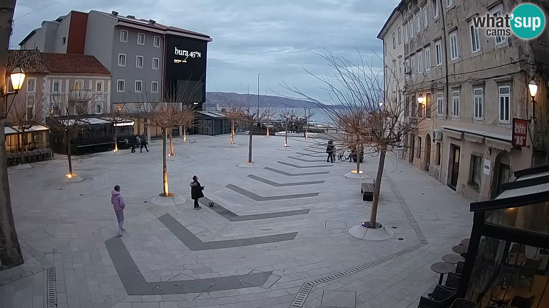 Centro della città di Senj – Piazza Pavlin – Live Cam Dalmazia