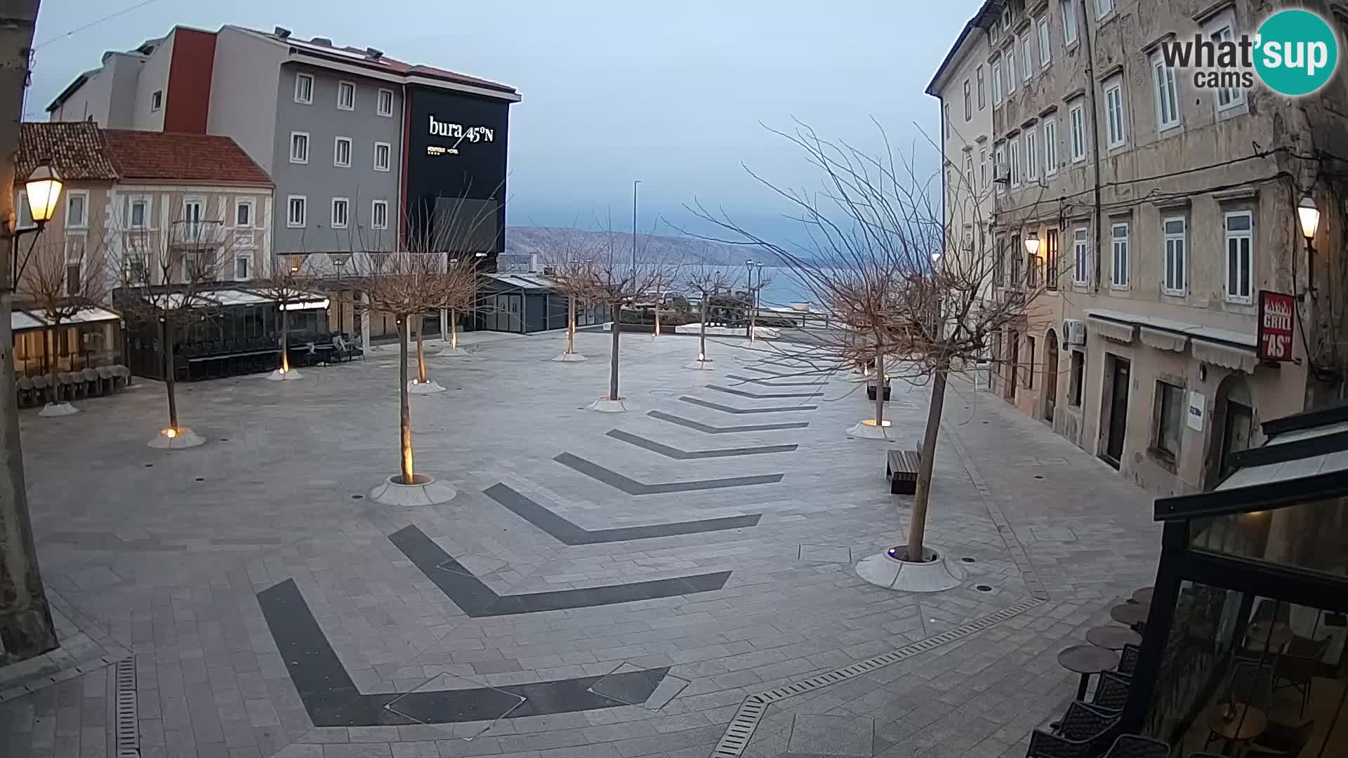 Centro della città di Senj – Piazza Pavlin – Live Cam Dalmazia