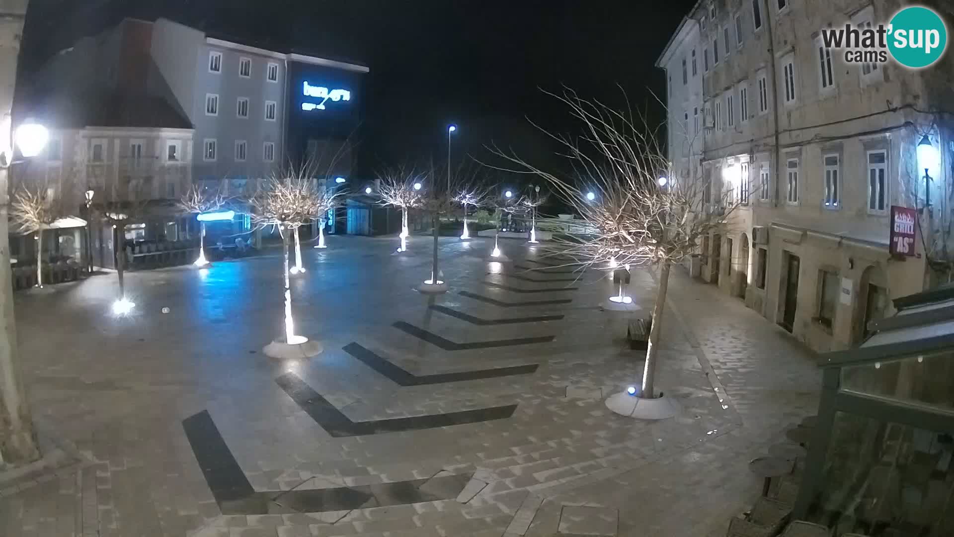 Center of Senj city – Pavlin square – Live Cam Dalmatia