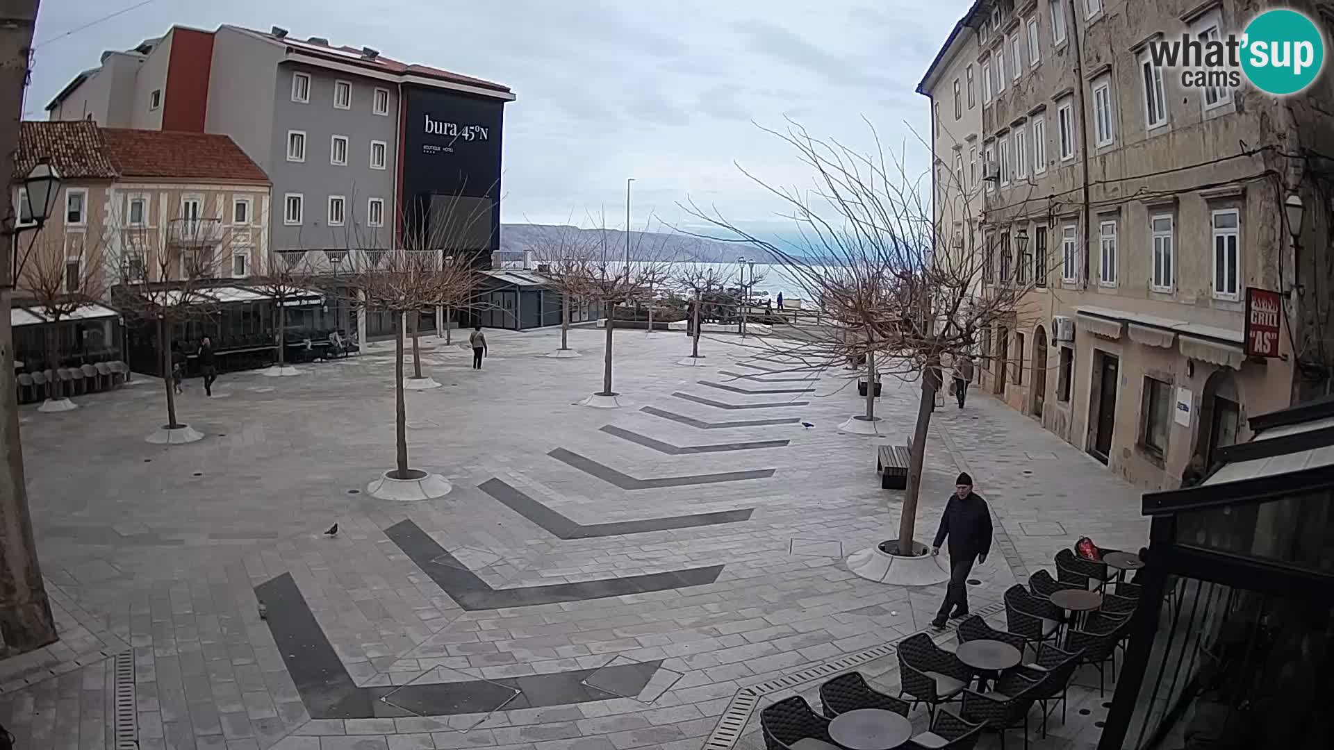 Centro della città di Senj – Piazza Pavlin – Live Cam Dalmazia