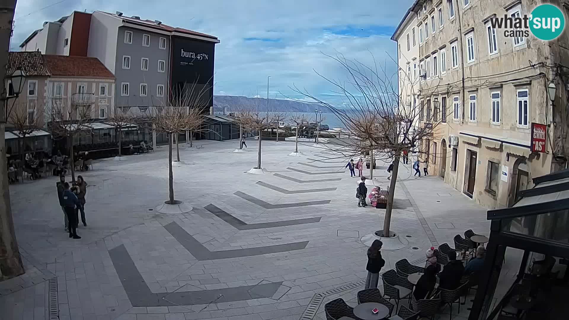 Centre de la ville de Senj – Place Pavlin – Live Cam Dalmatie