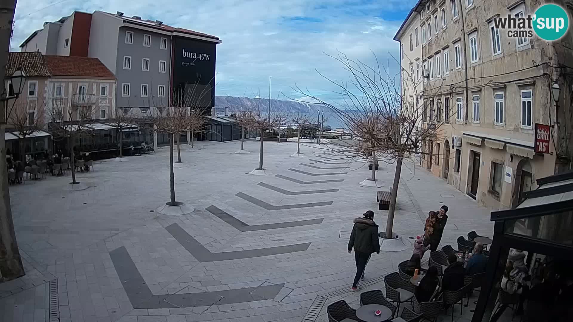 Centro della città di Senj – Piazza Pavlin – Live Cam Dalmazia