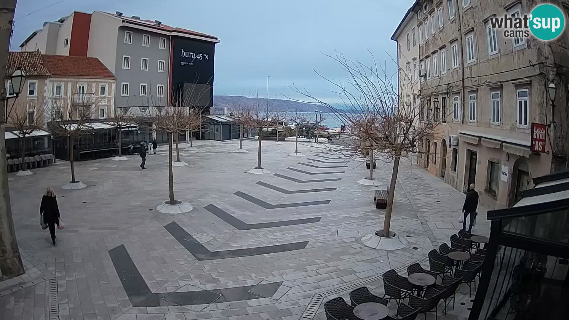 Centro della città di Senj – Piazza Pavlin – Live Cam Dalmazia