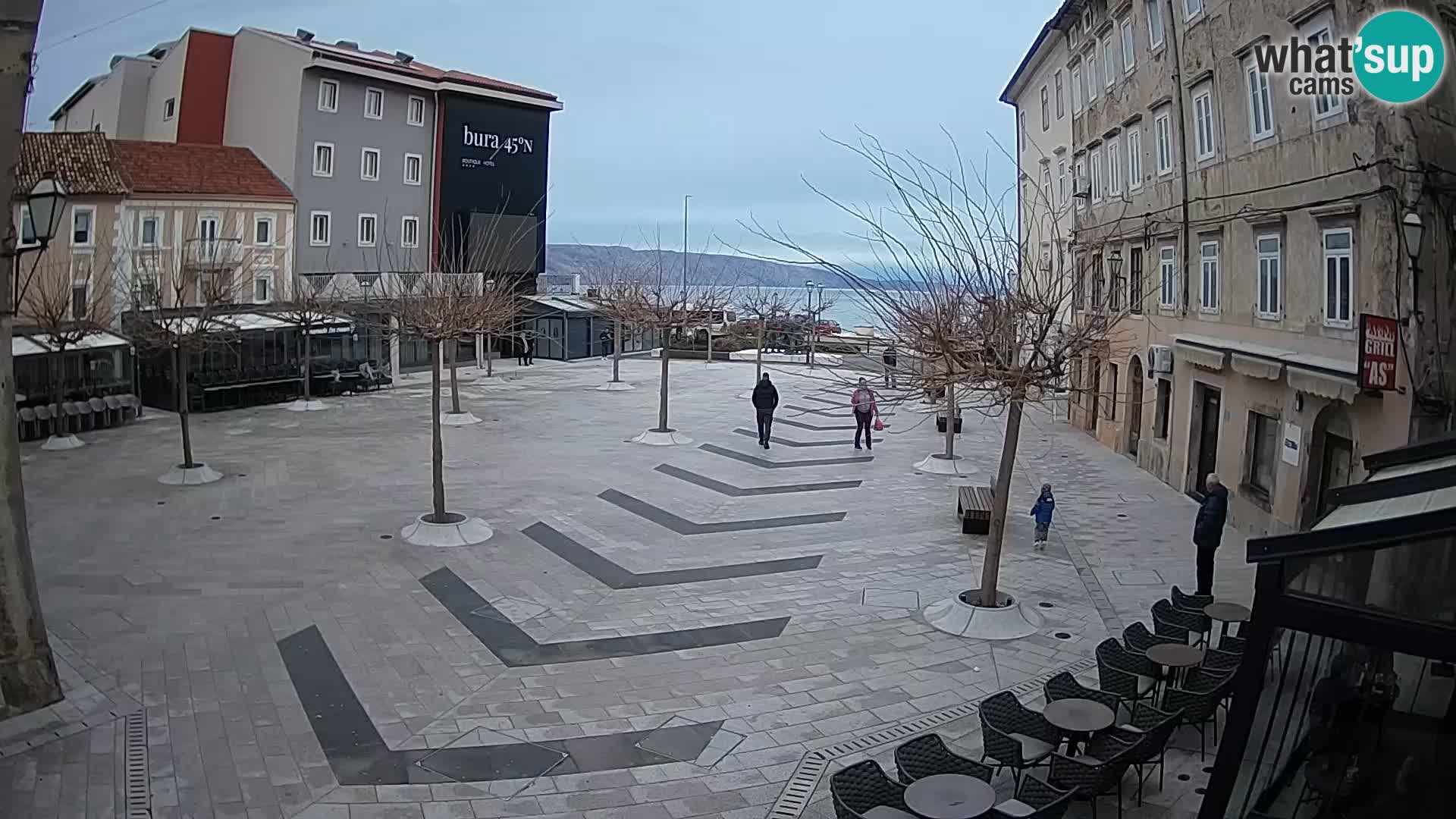 Centro de la ciudad de Senj – plaza Pavlin – Live Cam Dalmacia