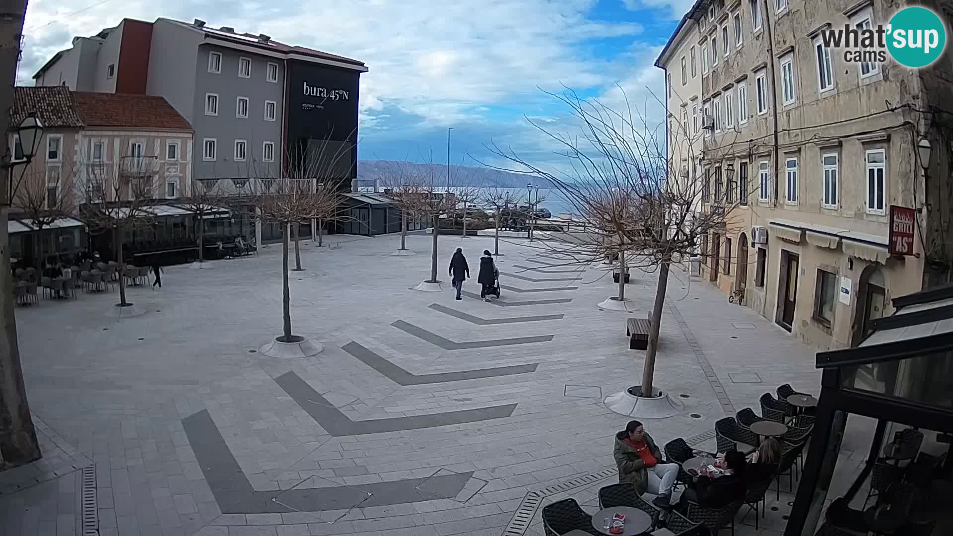 Centro della città di Senj – Piazza Pavlin – Live Cam Dalmazia