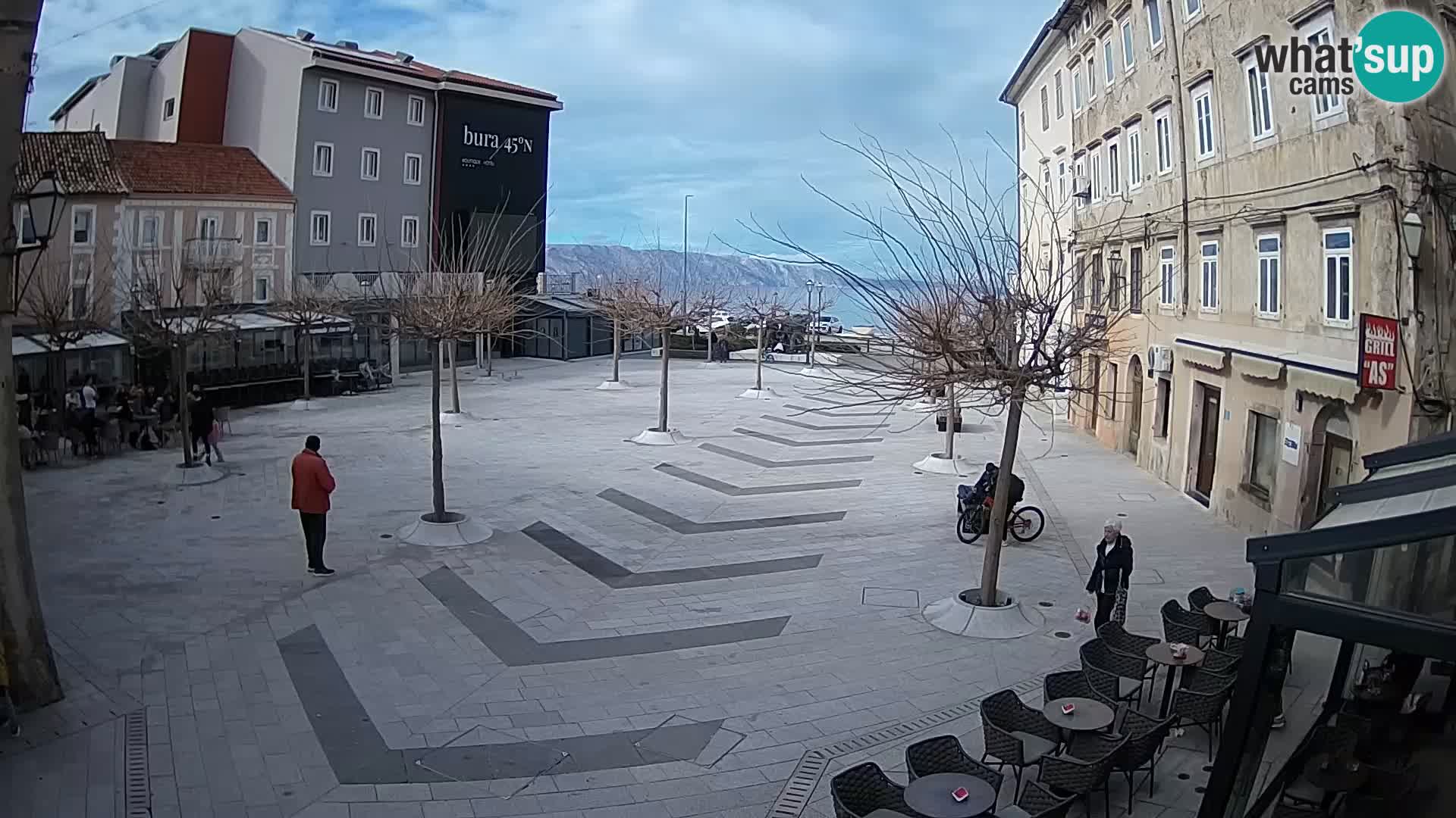 Centro de la ciudad de Senj – plaza Pavlin – Live Cam Dalmacia