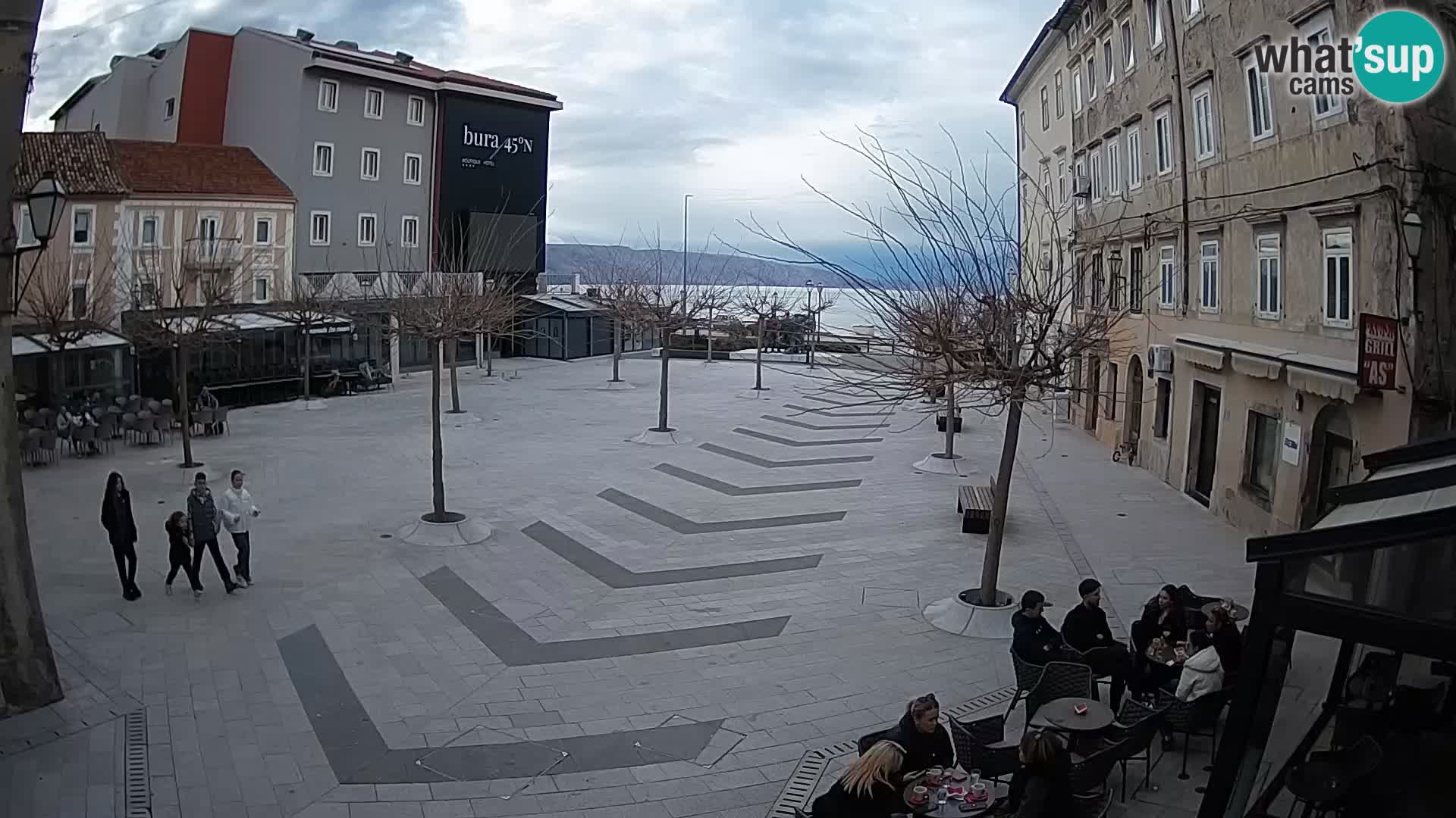 Centre de la ville de Senj – Place Pavlin – Live Cam Dalmatie