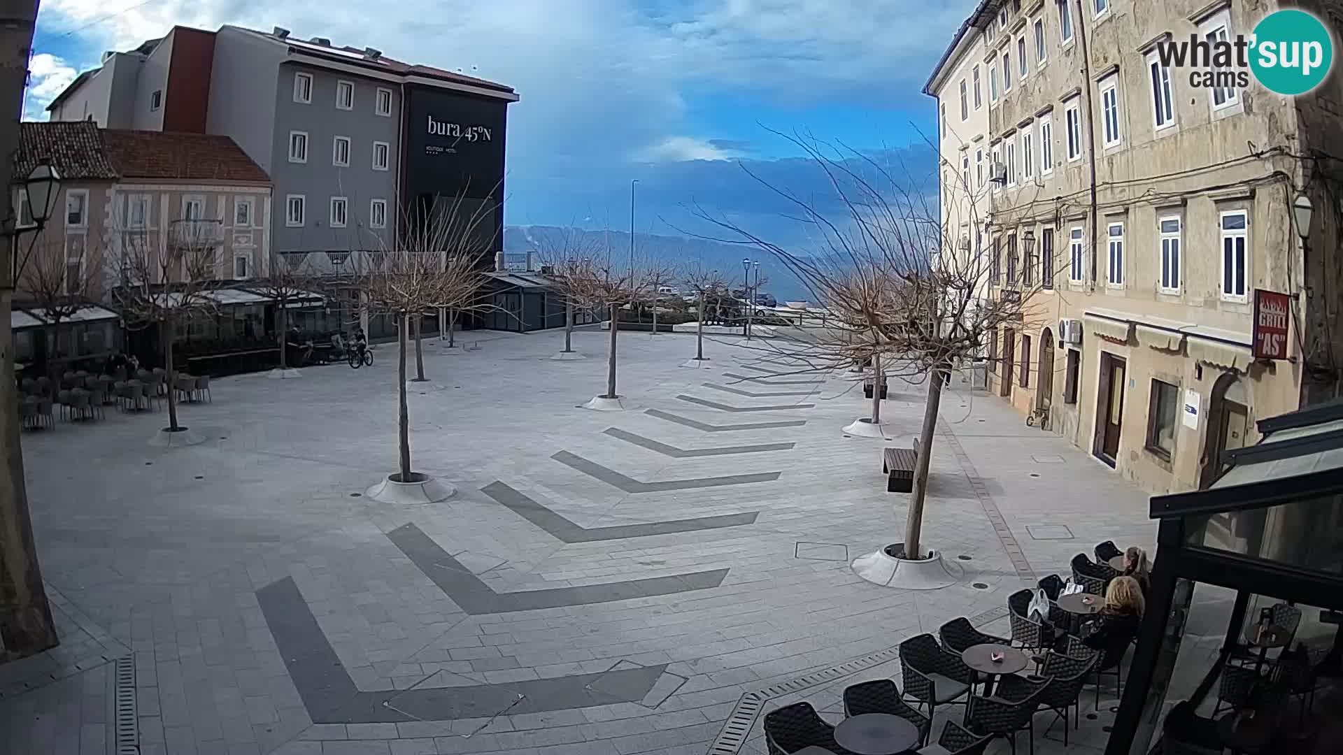 Centro della città di Senj – Piazza Pavlin – Live Cam Dalmazia