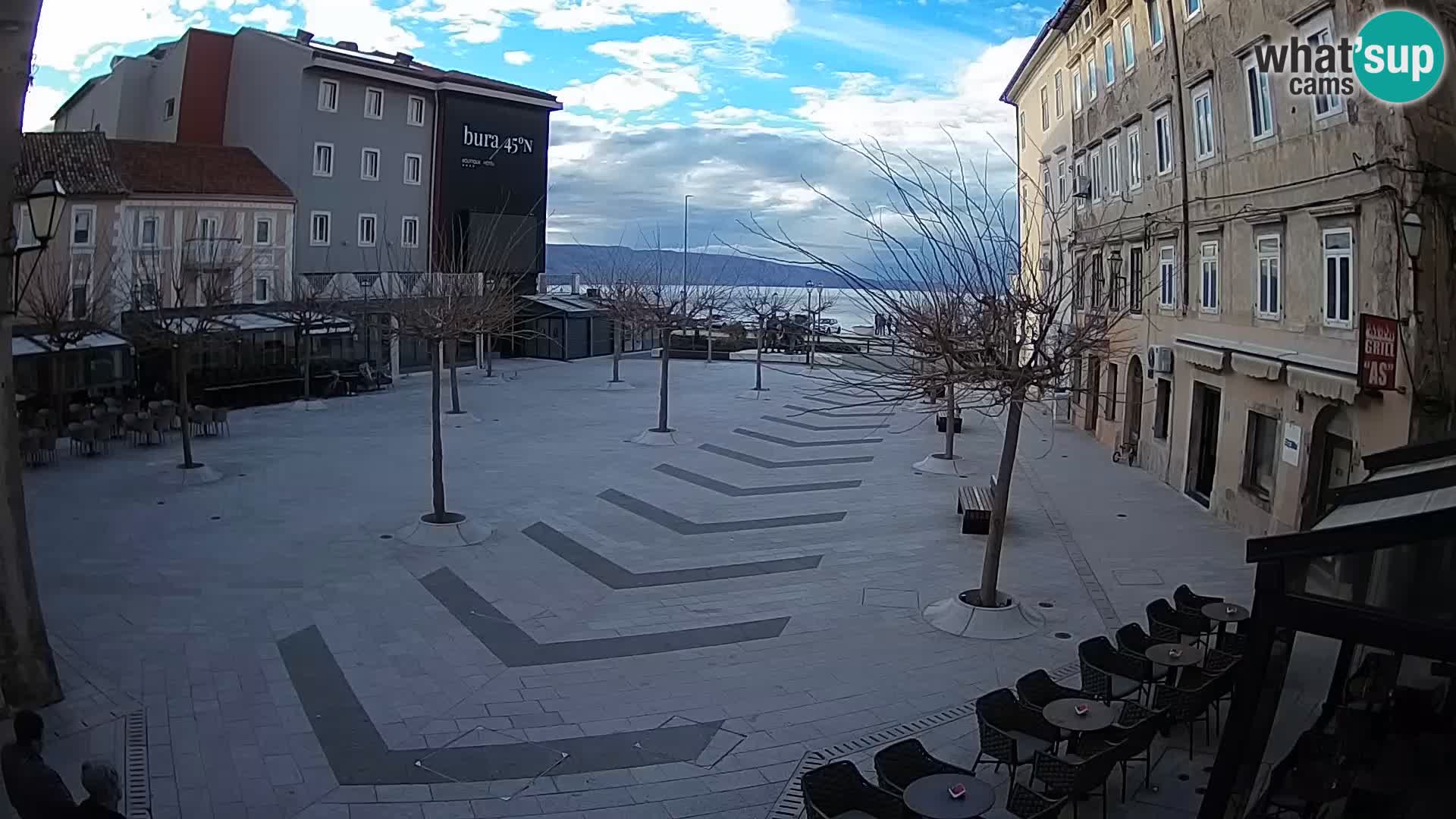 Centro della città di Senj – Piazza Pavlin – Live Cam Dalmazia