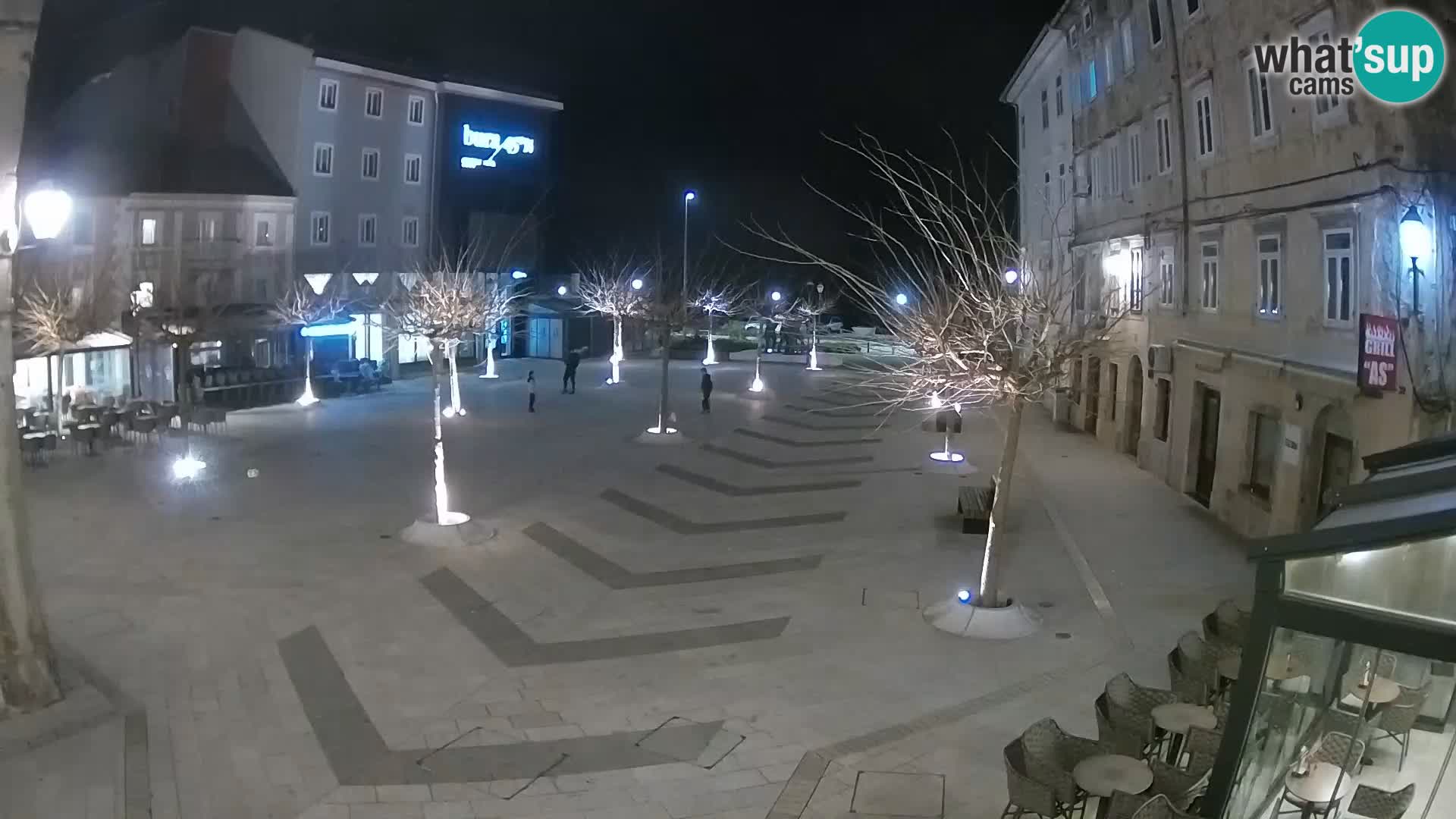 Centro de la ciudad de Senj – plaza Pavlin – Live Cam Dalmacia