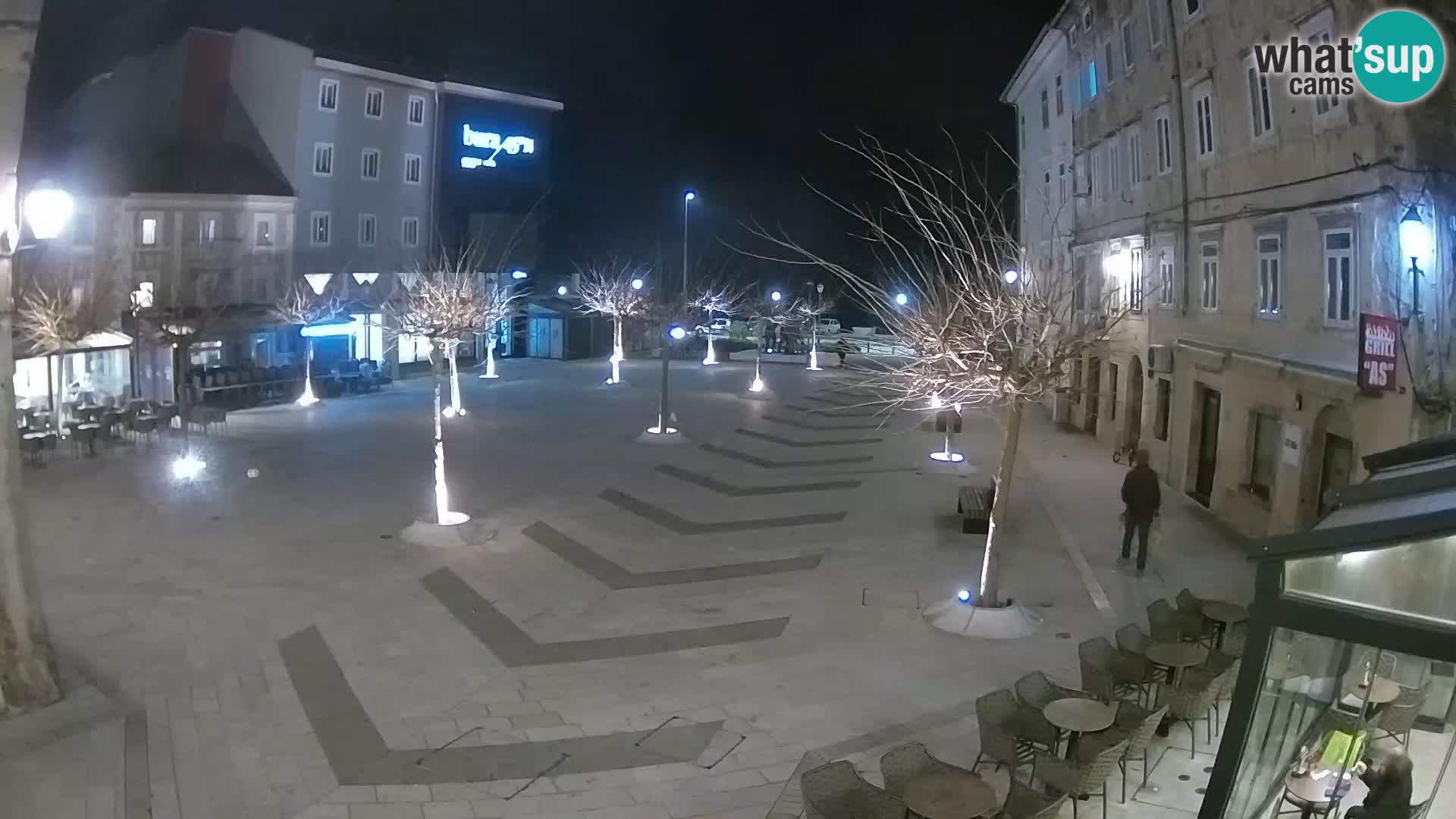 Centro della città di Senj – Piazza Pavlin – Live Cam Dalmazia