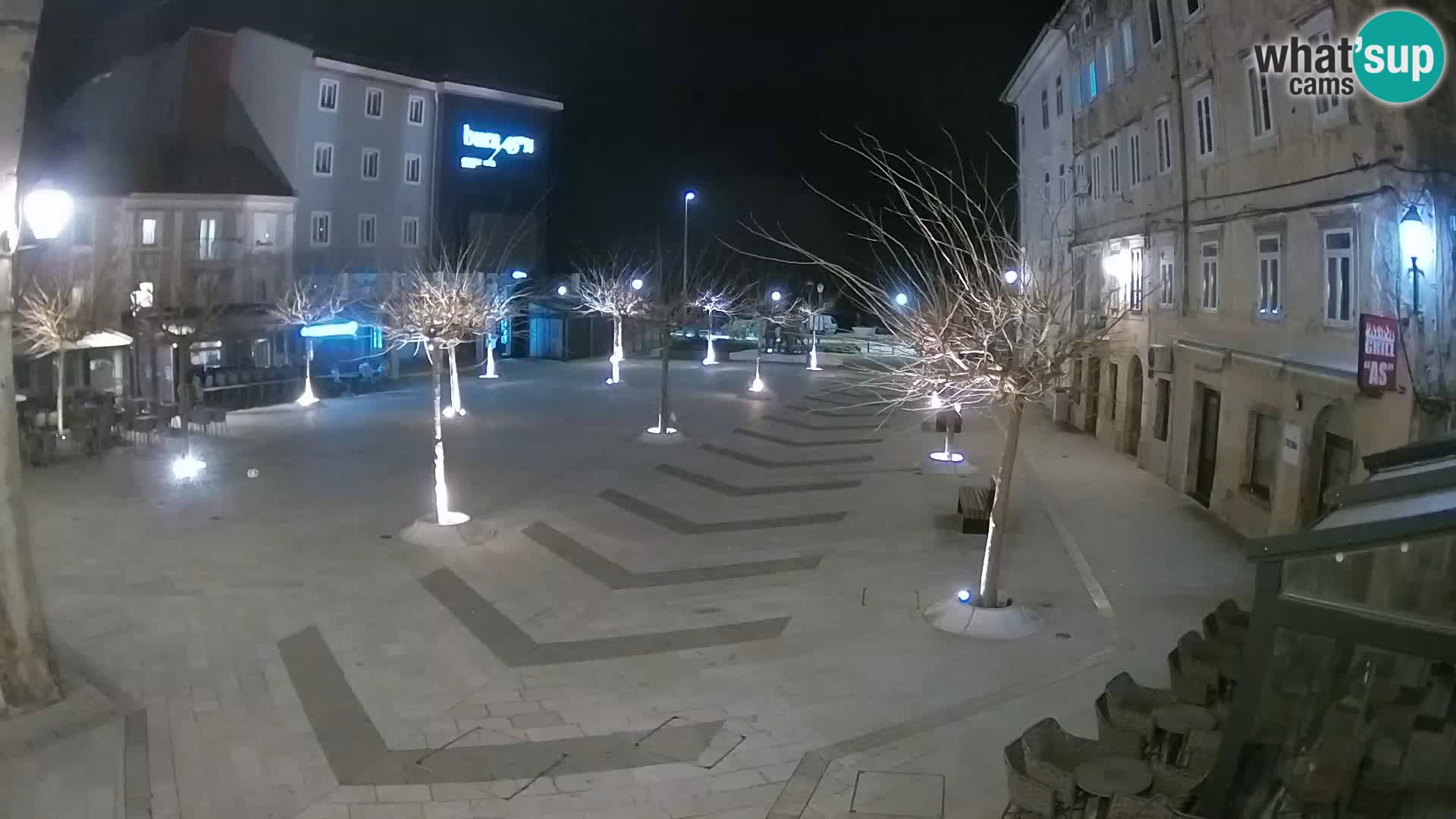 Centro de la ciudad de Senj – plaza Pavlin – Live Cam Dalmacia