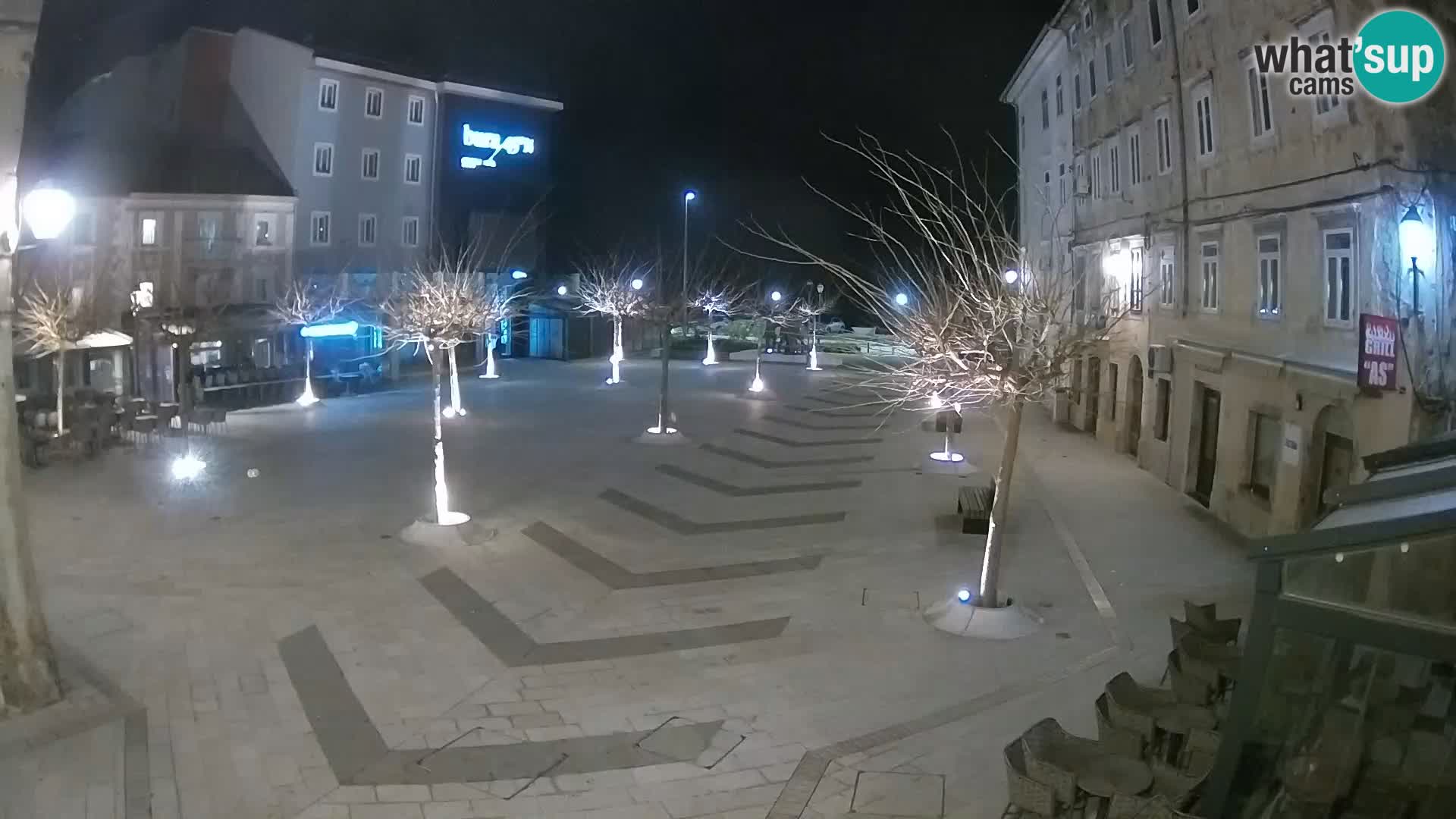 Centro della città di Senj – Piazza Pavlin – Live Cam Dalmazia