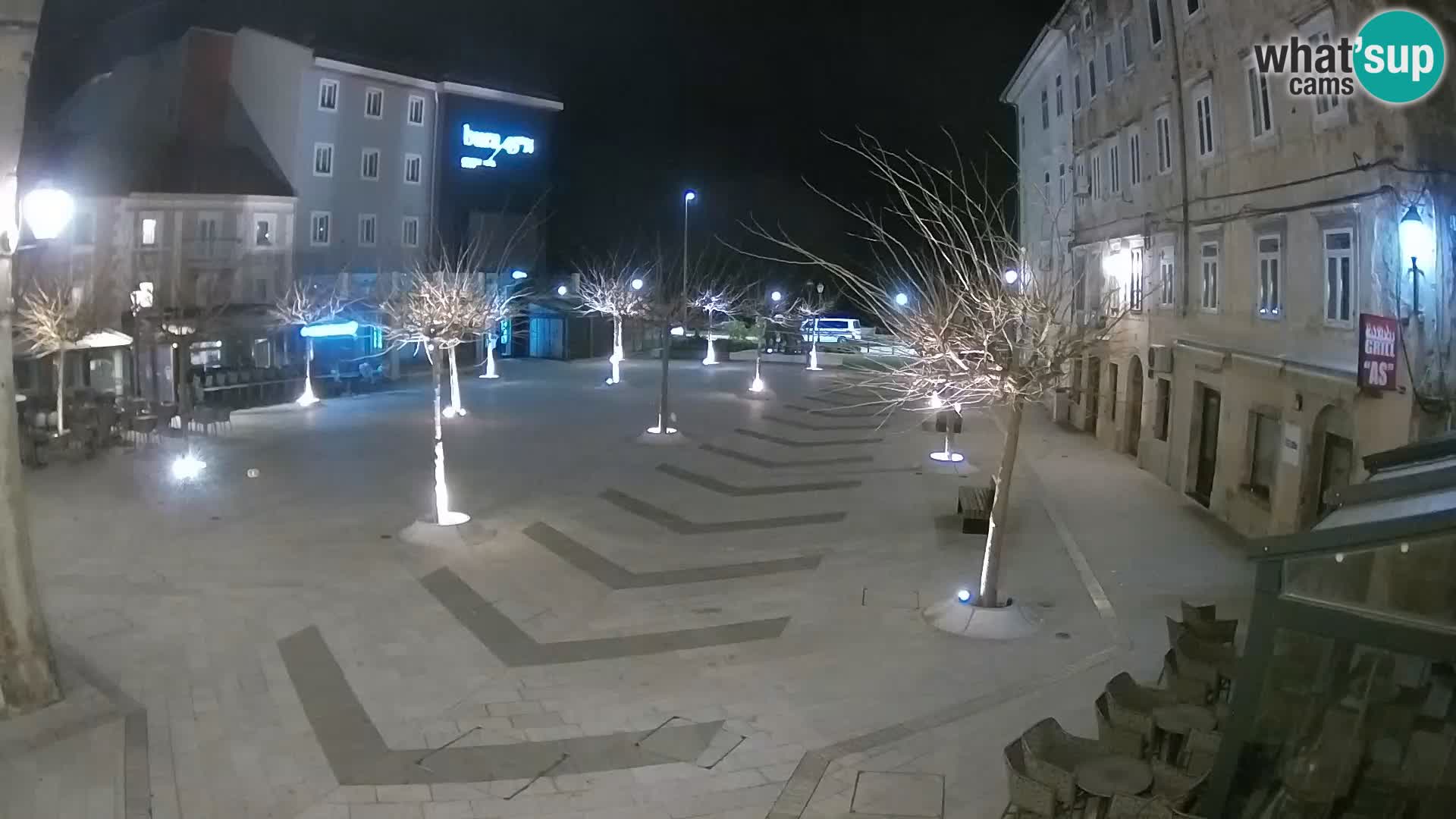 Centre de la ville de Senj – Place Pavlin – Live Cam Dalmatie