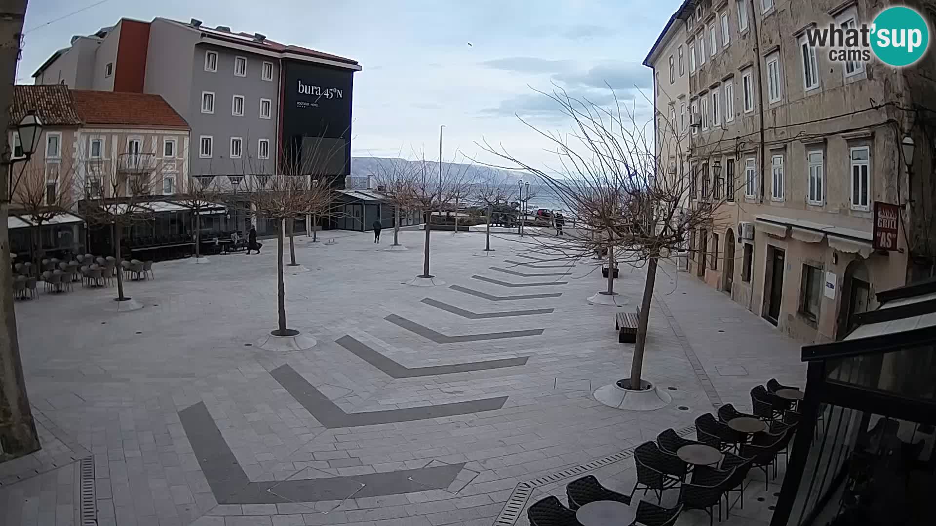 Centro della città di Senj – Piazza Pavlin – Live Cam Dalmazia