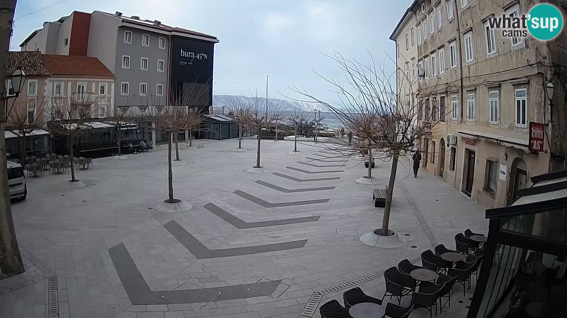 Centre de la ville de Senj – Place Pavlin – Live Cam Dalmatie