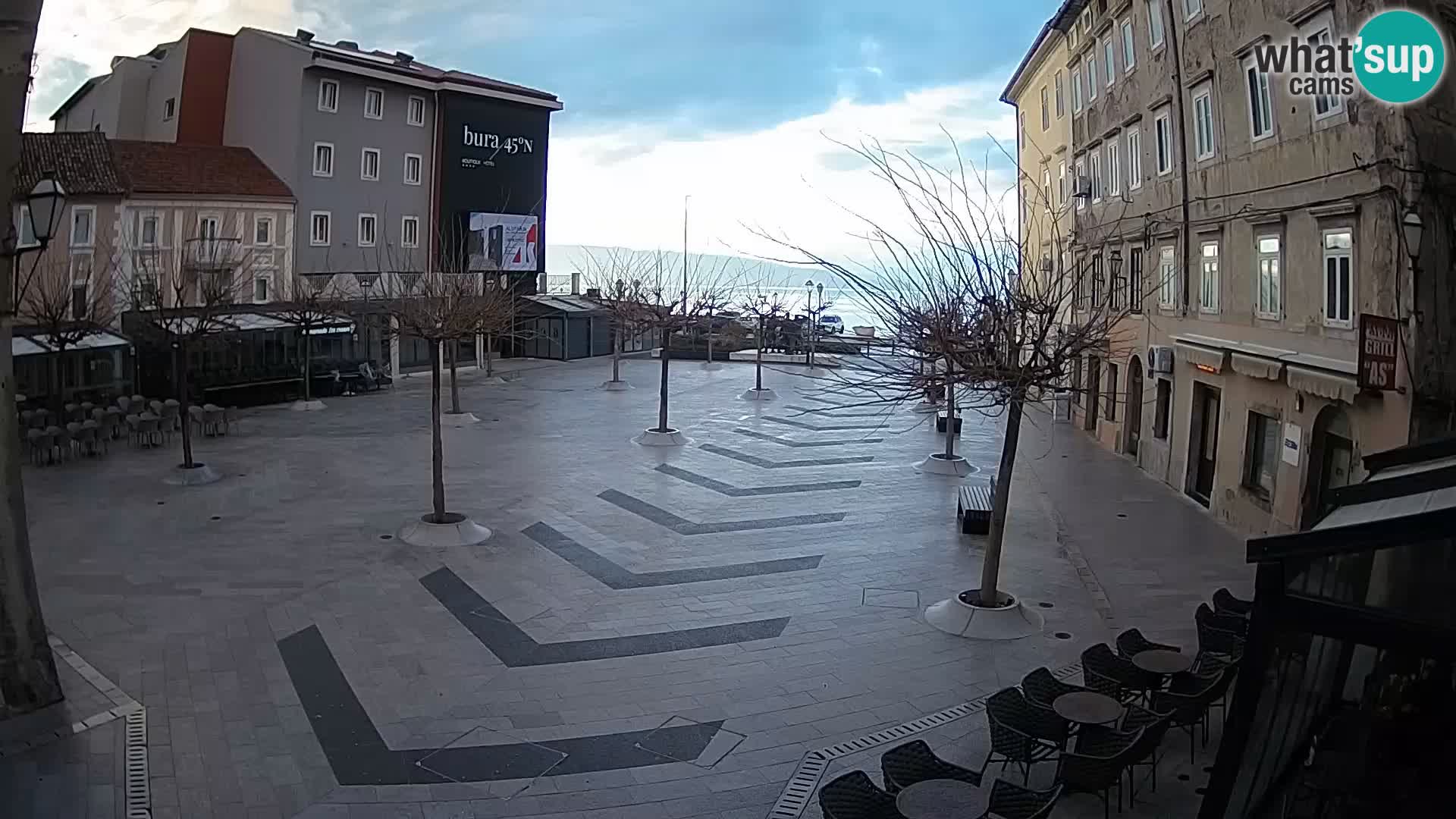 Centro della città di Senj – Piazza Pavlin – Live Cam Dalmazia