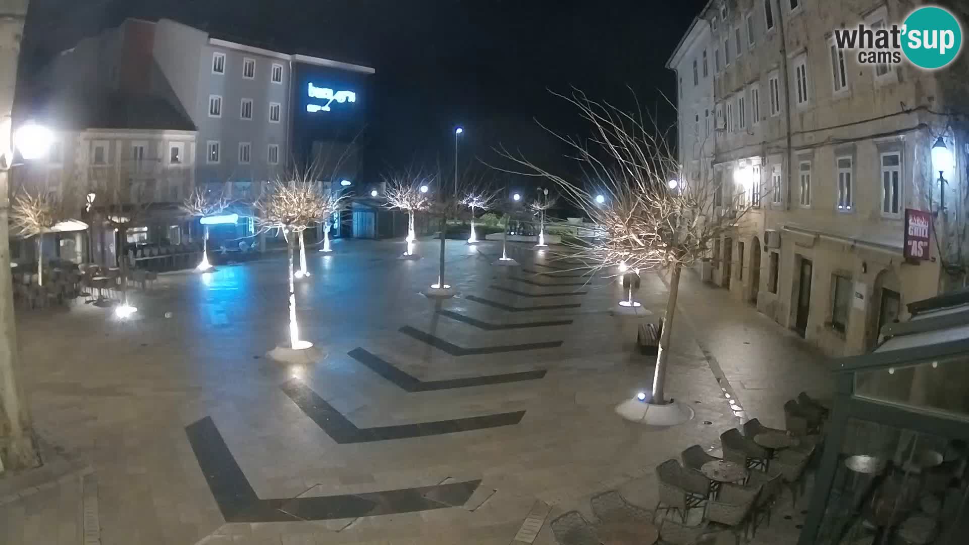Centro de la ciudad de Senj – plaza Pavlin – Live Cam Dalmacia